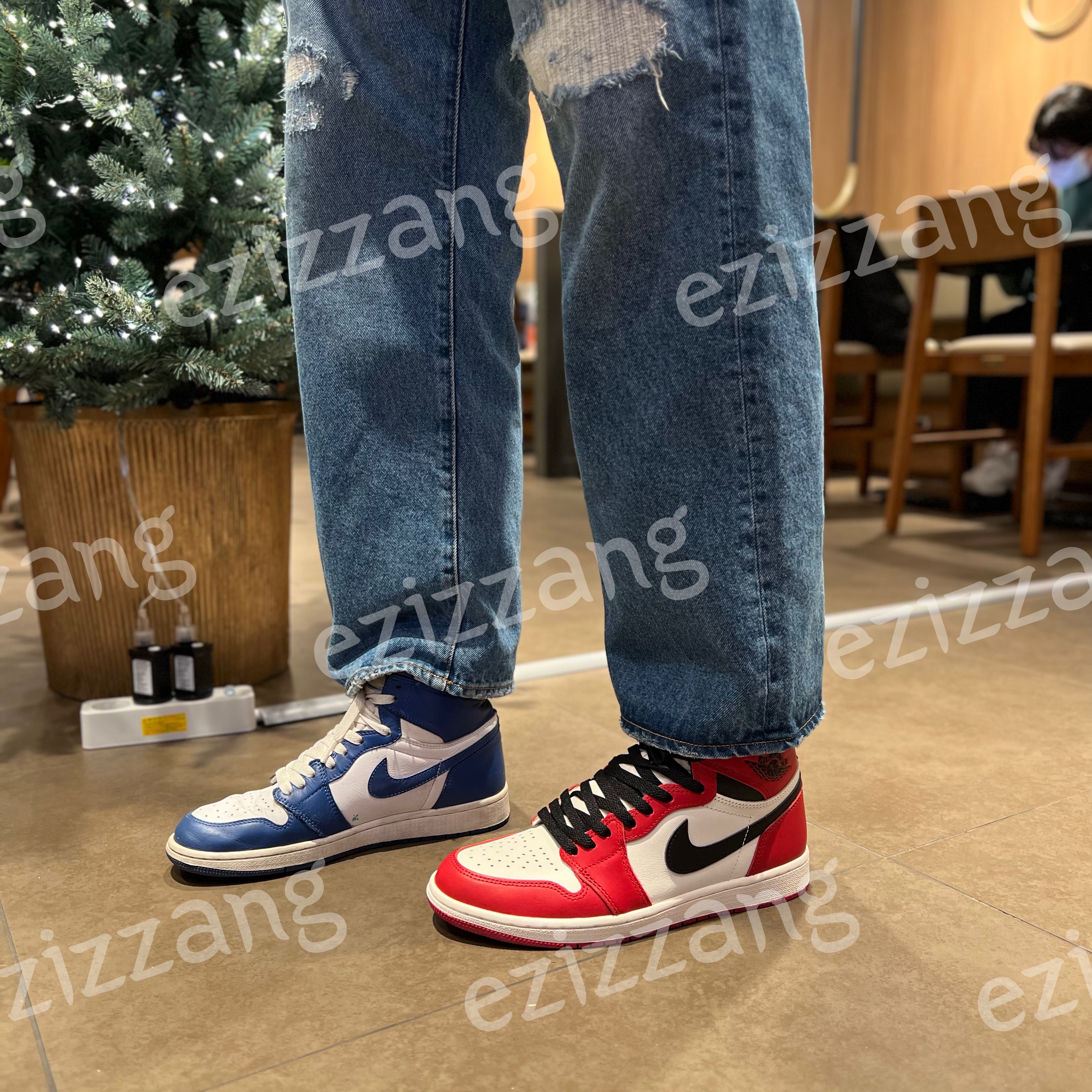 Jordan 1 Retro High OG Chicago 2022, Jordan 1 Retro Storm Blue 착용 스타일 - 1