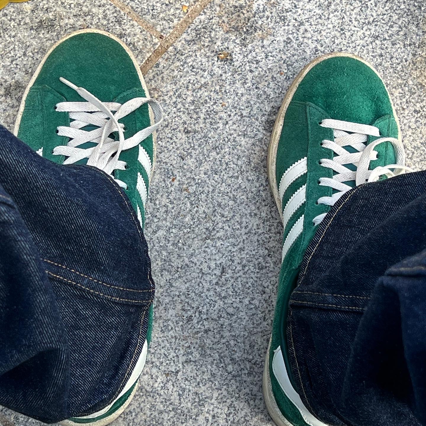 Adidas Broomfield Ash Pearl, Adidas Campus Collegiate Green 착용 스타일 - 3