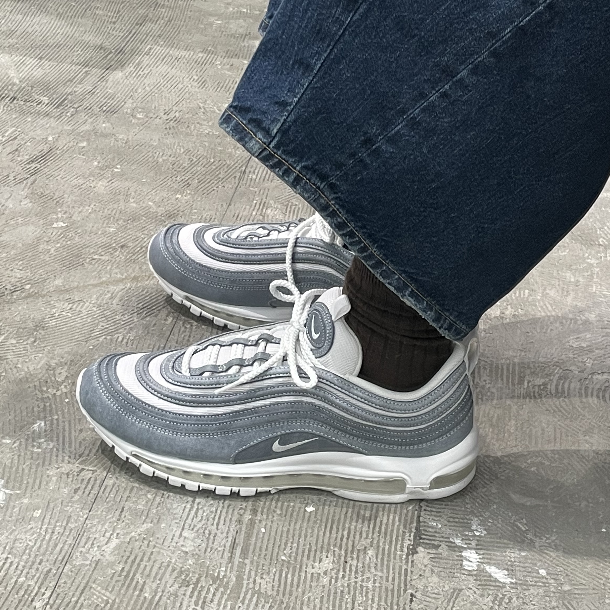 Nike x Comme des Garcons Air Max 97 Glacier Grey 착용 스타일