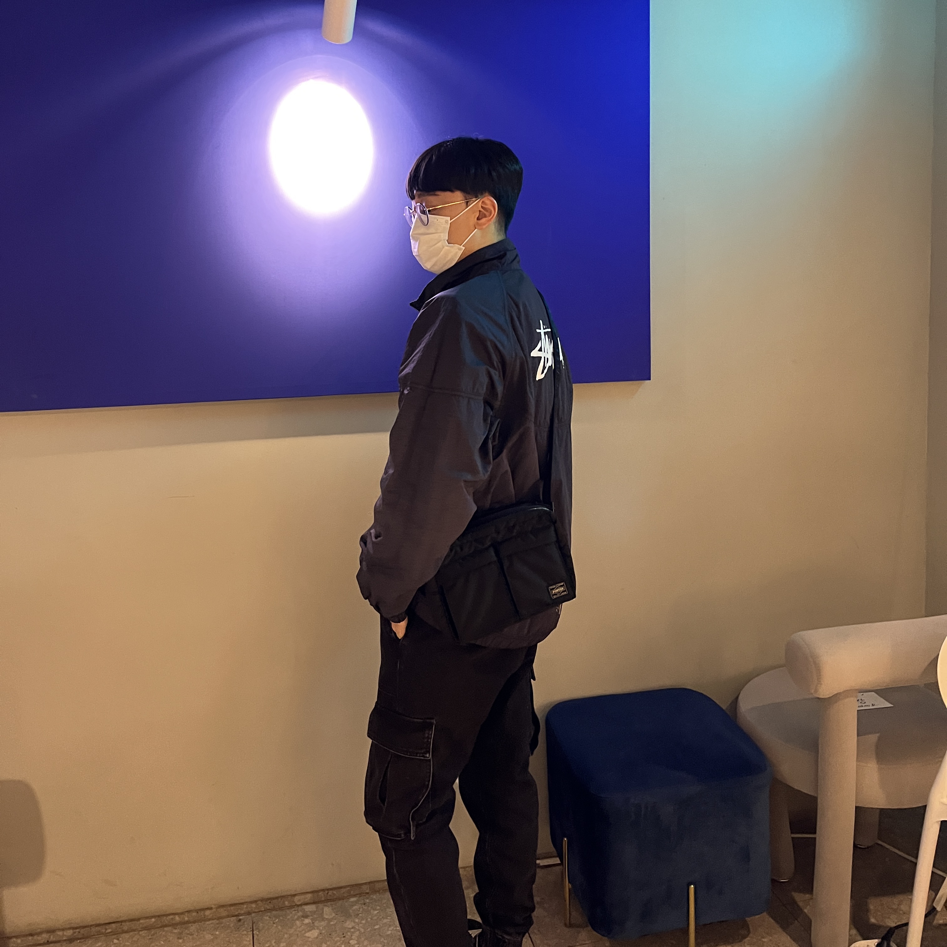 Nike x Stussy Windrunner Jacket Off Noir, Porter Tanker Shoulder Bag S Black 착용 스타일 - 1