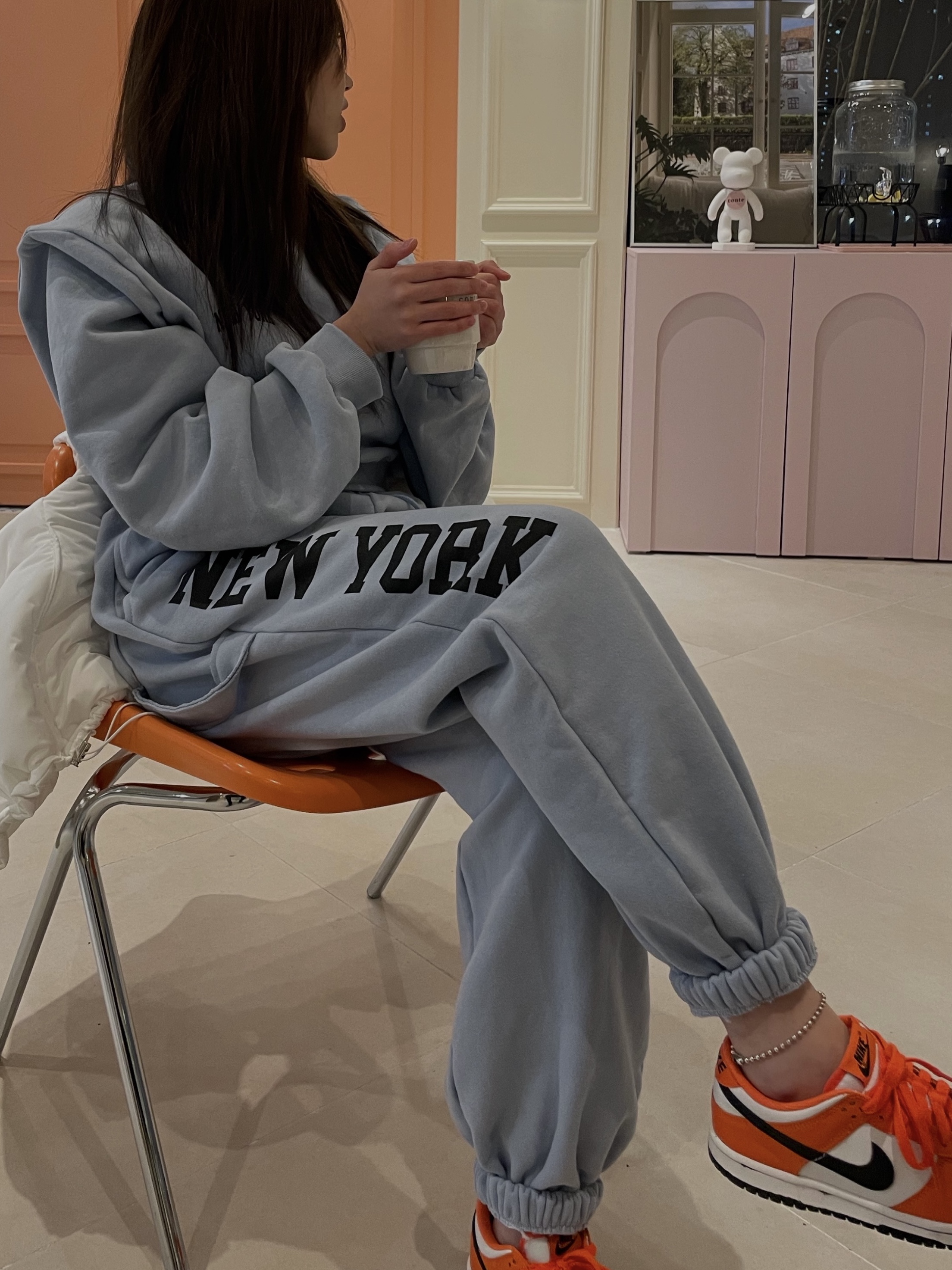 (GS) Nike Dunk Low Safety Orange 착용 스타일