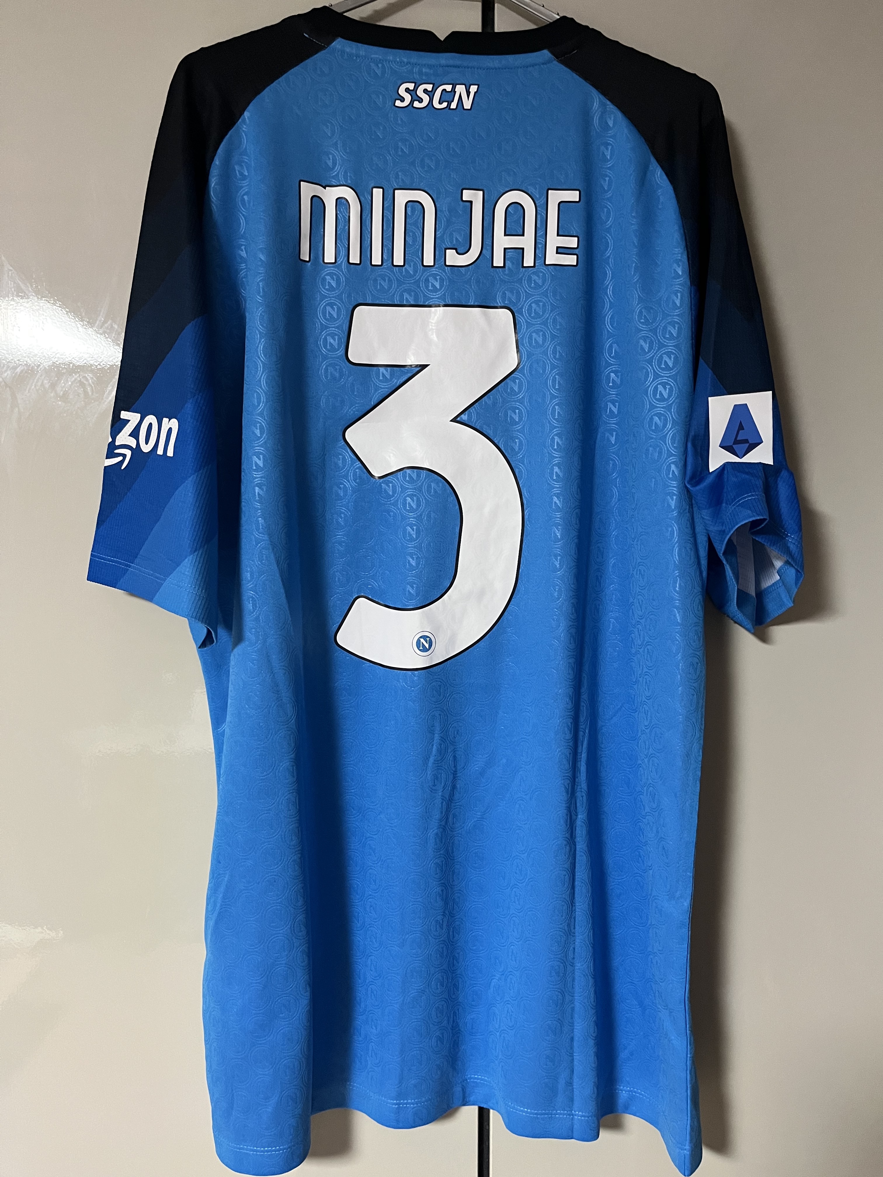 EA7 SSC Napoli 2022/23 Home Match Shirt Sky Blue (Non Marking Ver.) 착용 스타일 - 2