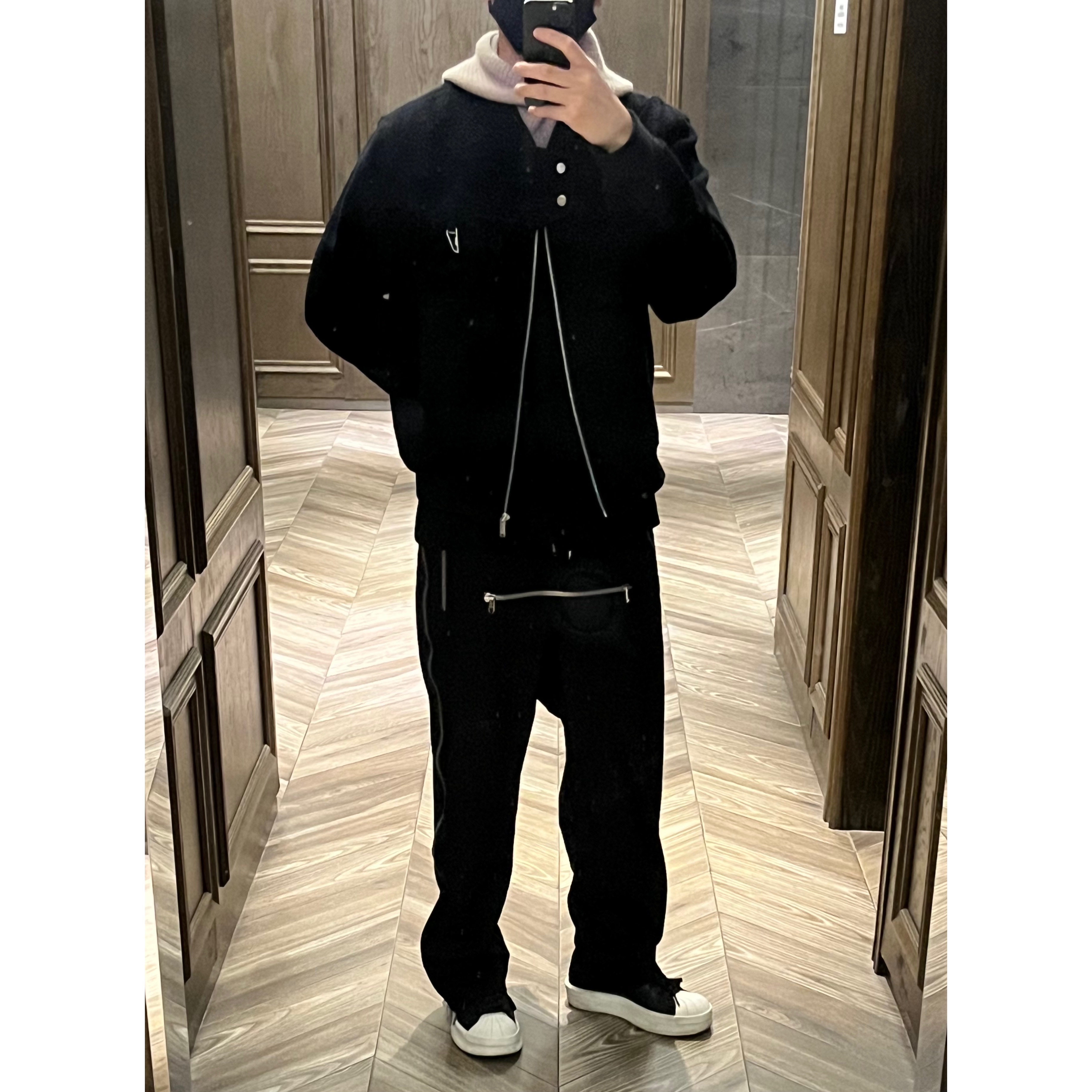 Undermycar Gaudin Alpaca Shoulder Wool Blouson Moonless Night - 22SS 착용 스타일 - 1