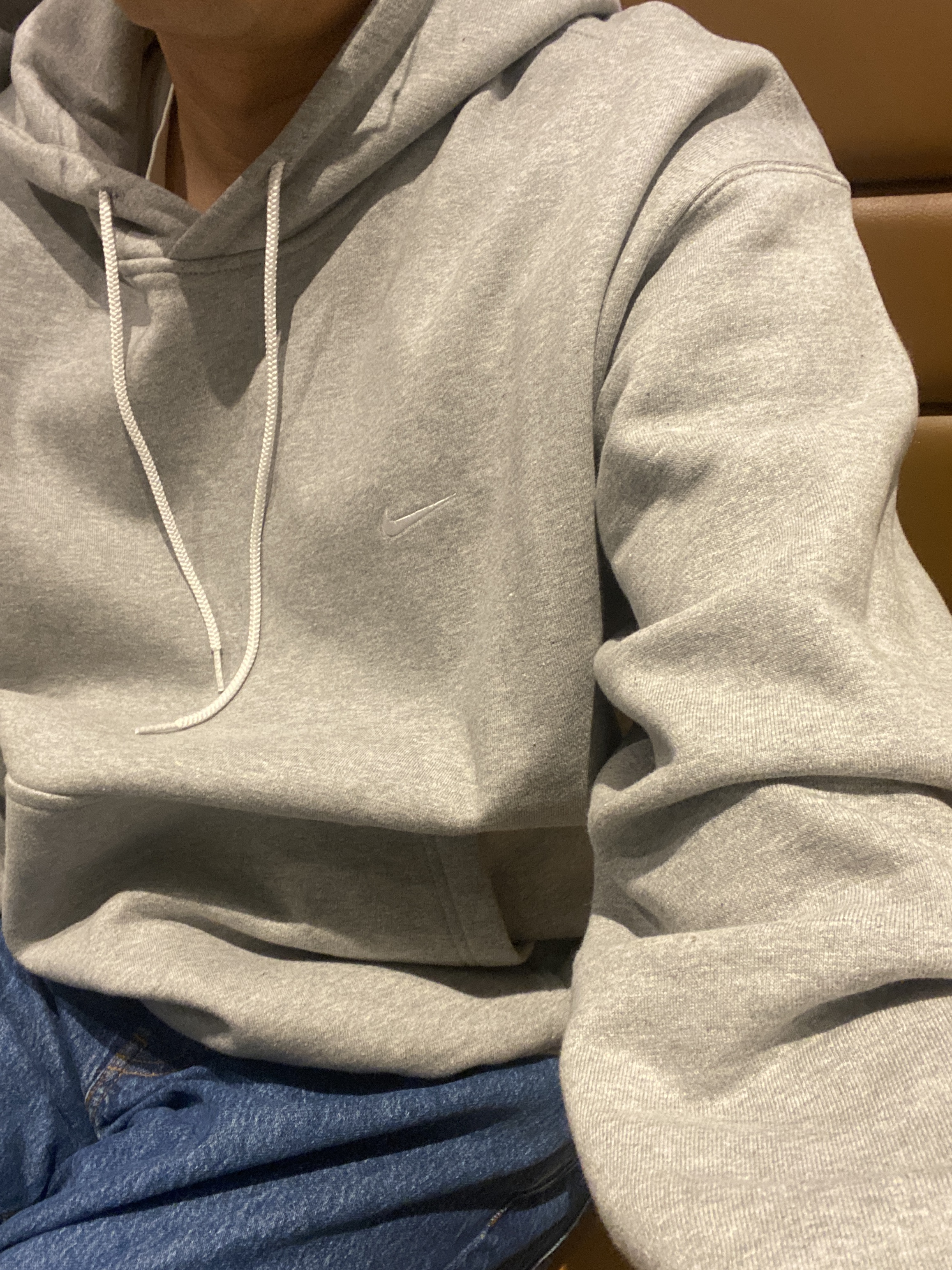 Nike NRG Solo Swoosh Fleece Hoodie Dark Grey Heather - Asia 착용 스타일