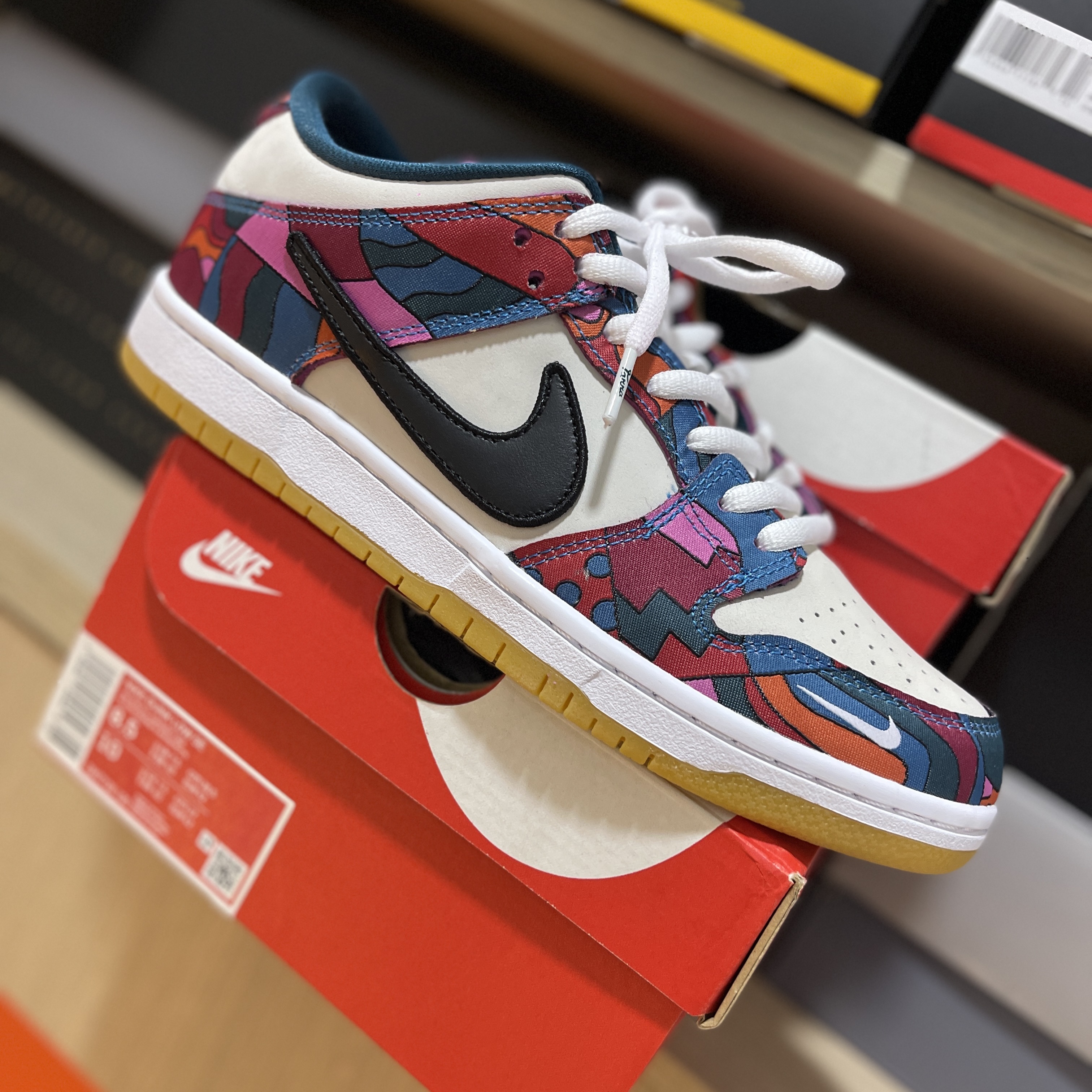 Nike x Parra SB Dunk Low Pro Abstract Art 착용 스타일