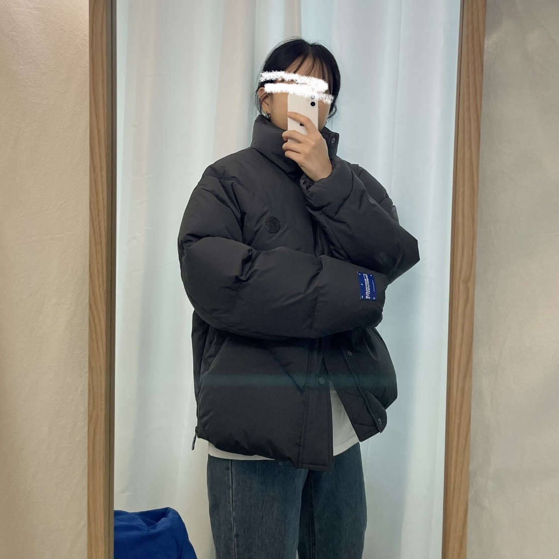 Zara x Ader Error Oversize Puffer Jacket Grey 착용 스타일 - 2
