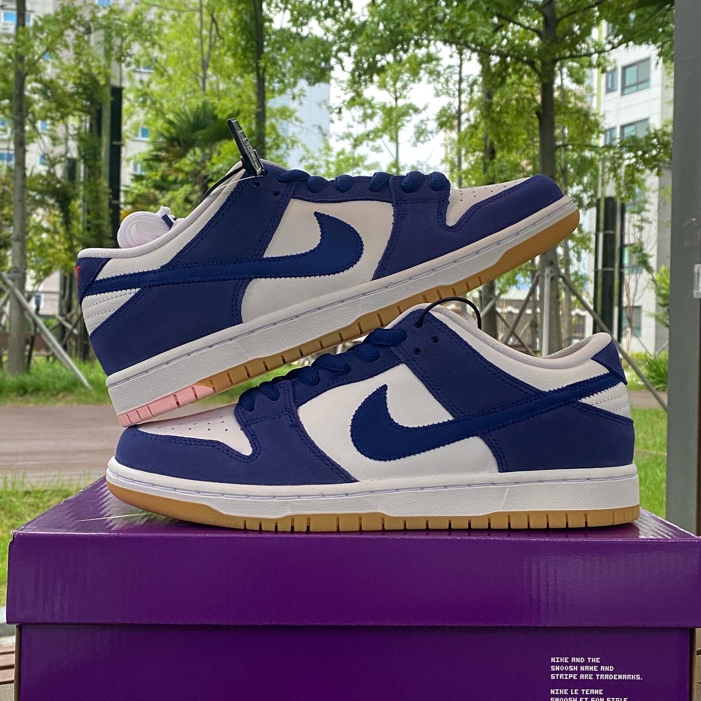 Nike SB Dunk Low Pro Premium Deep Royal Blue 착용 스타일 - 1