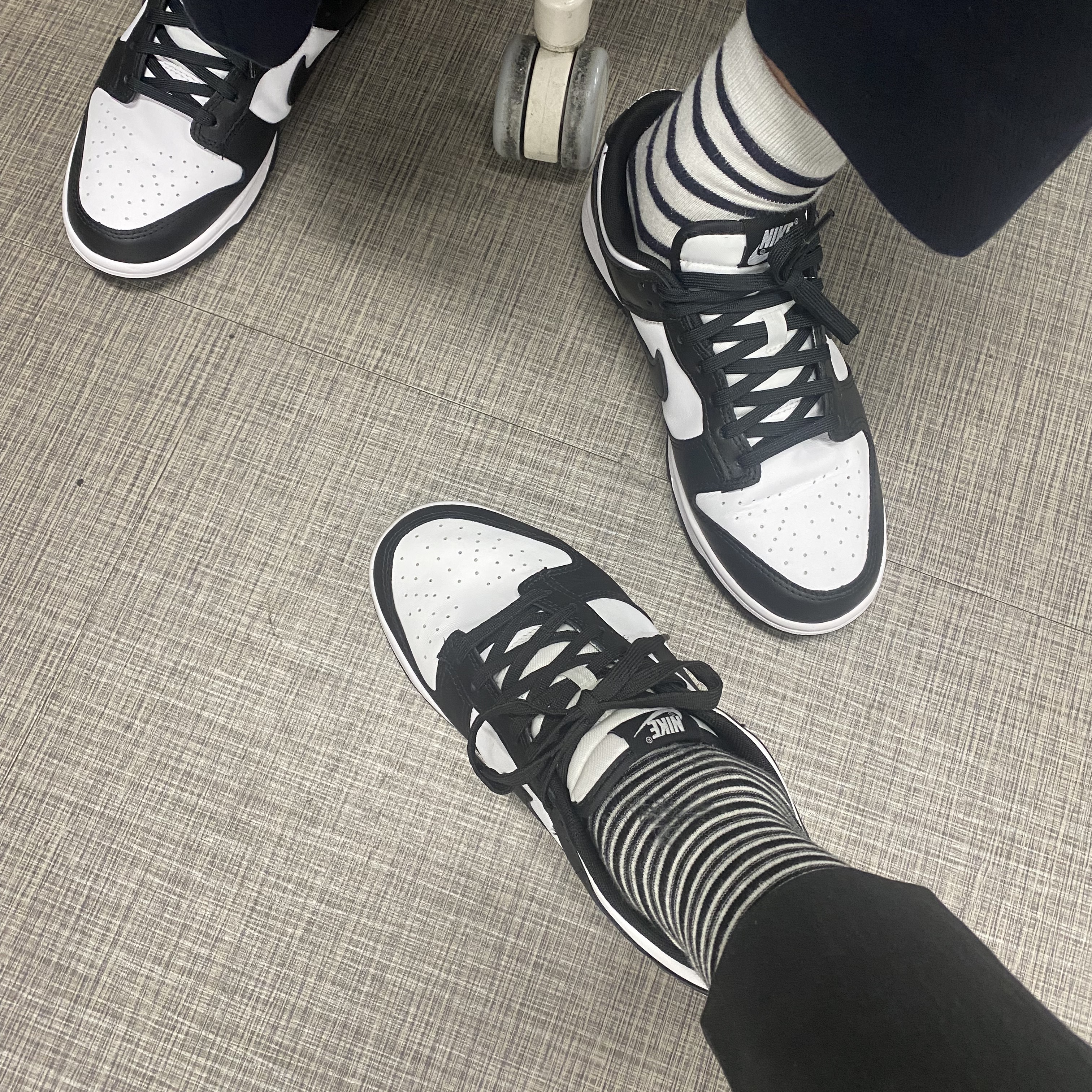 Nike Dunk Low Retro Black, (W) Nike Dunk Low Black 착용 스타일