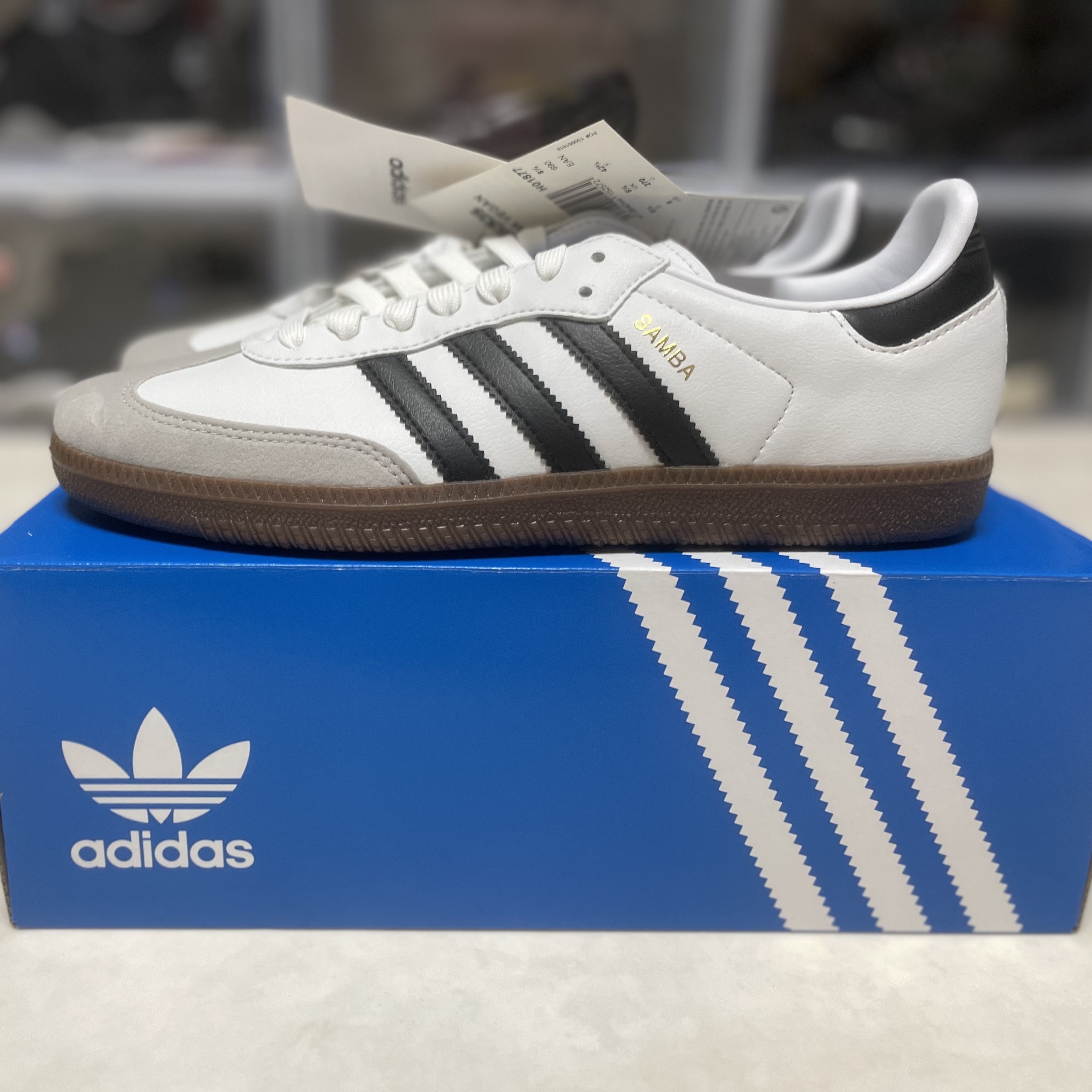 Adidas Samba Vegan White Black 착용 스타일