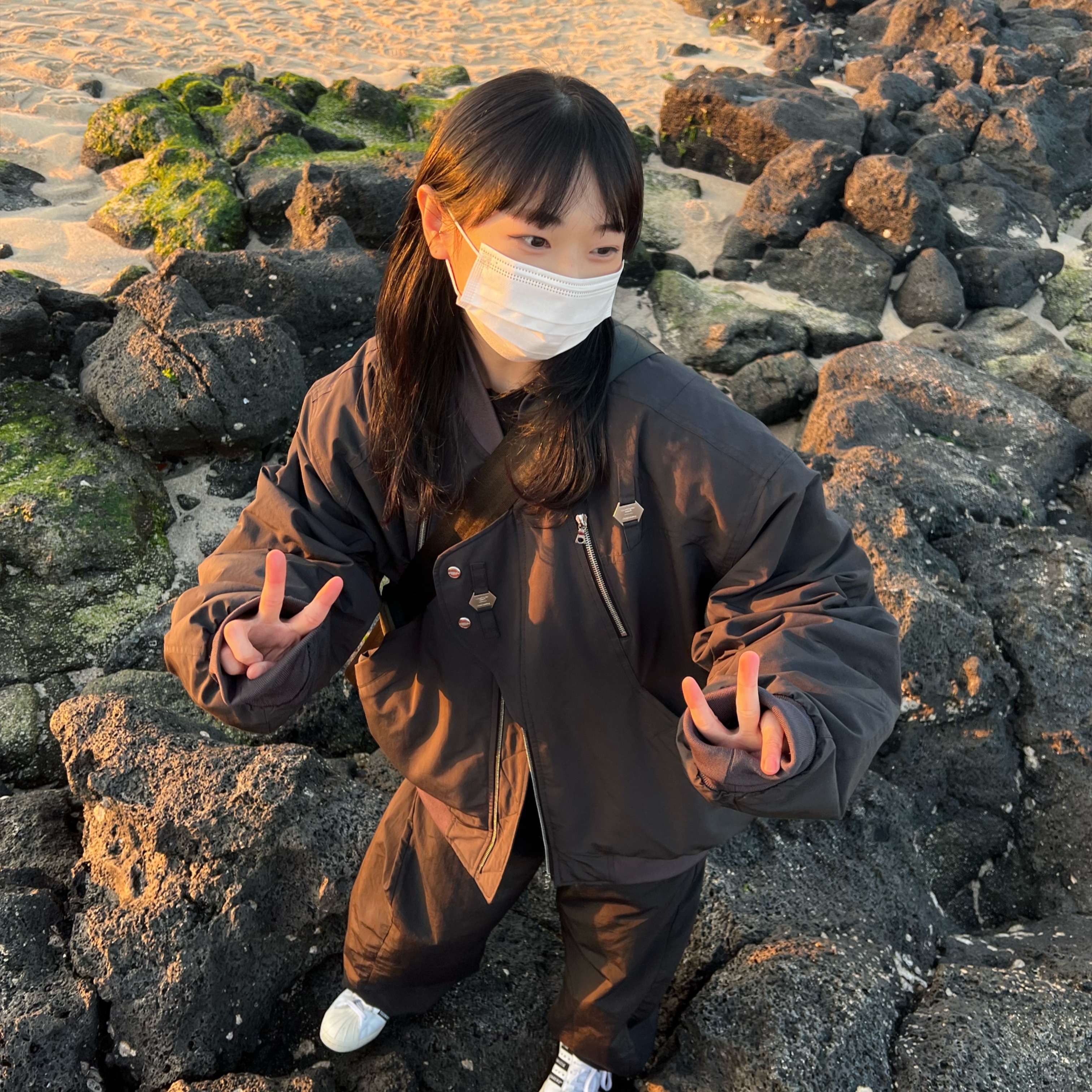 Undermycar x Ohhyunseog Boltume.1 Hardware Combo Flight Jacket Turbulence - 22SS, Sansan Gear Side Snap Pants Black 착용 스타일