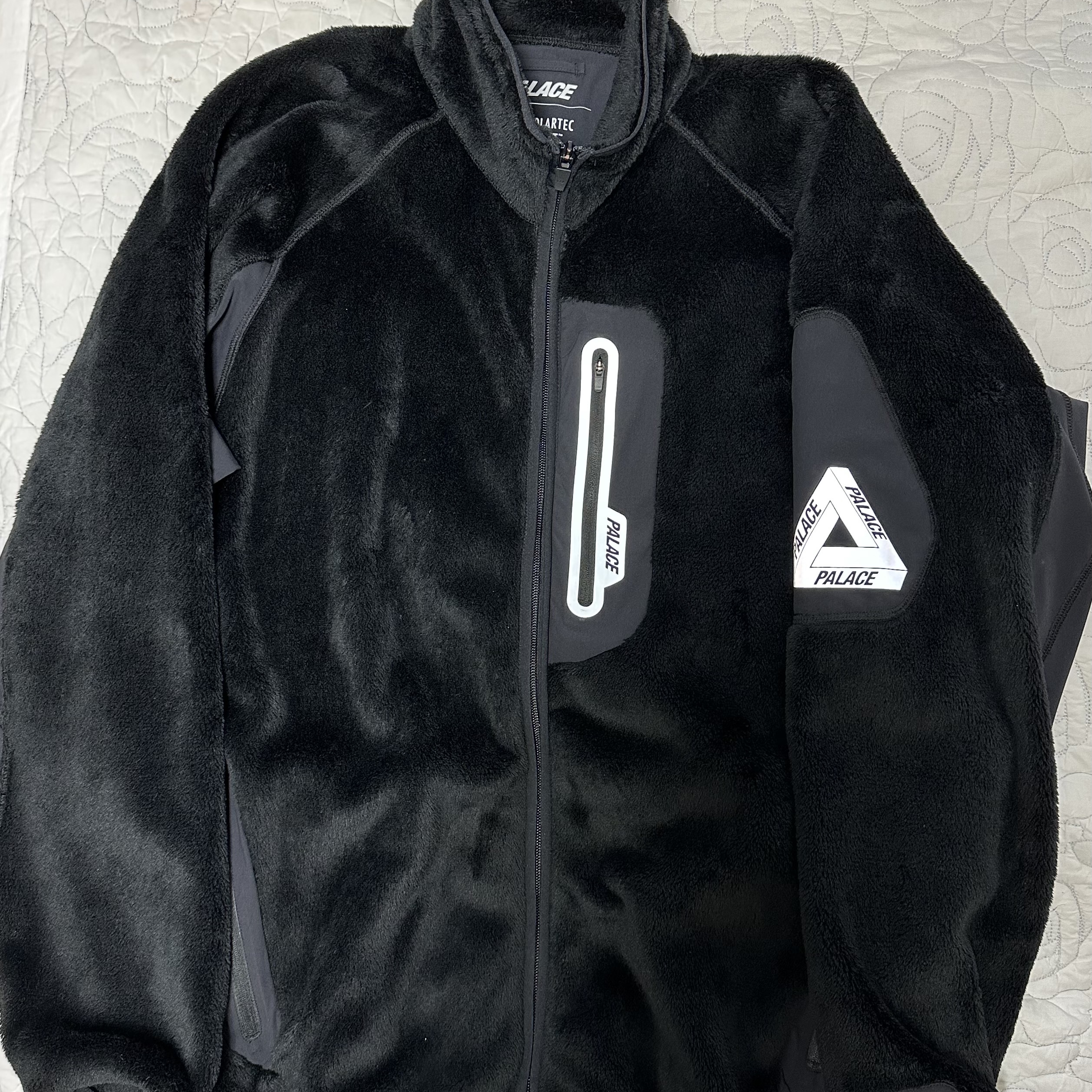 Palace Polartec High Loft Track Jacket Black - 21FW 착용 스타일
