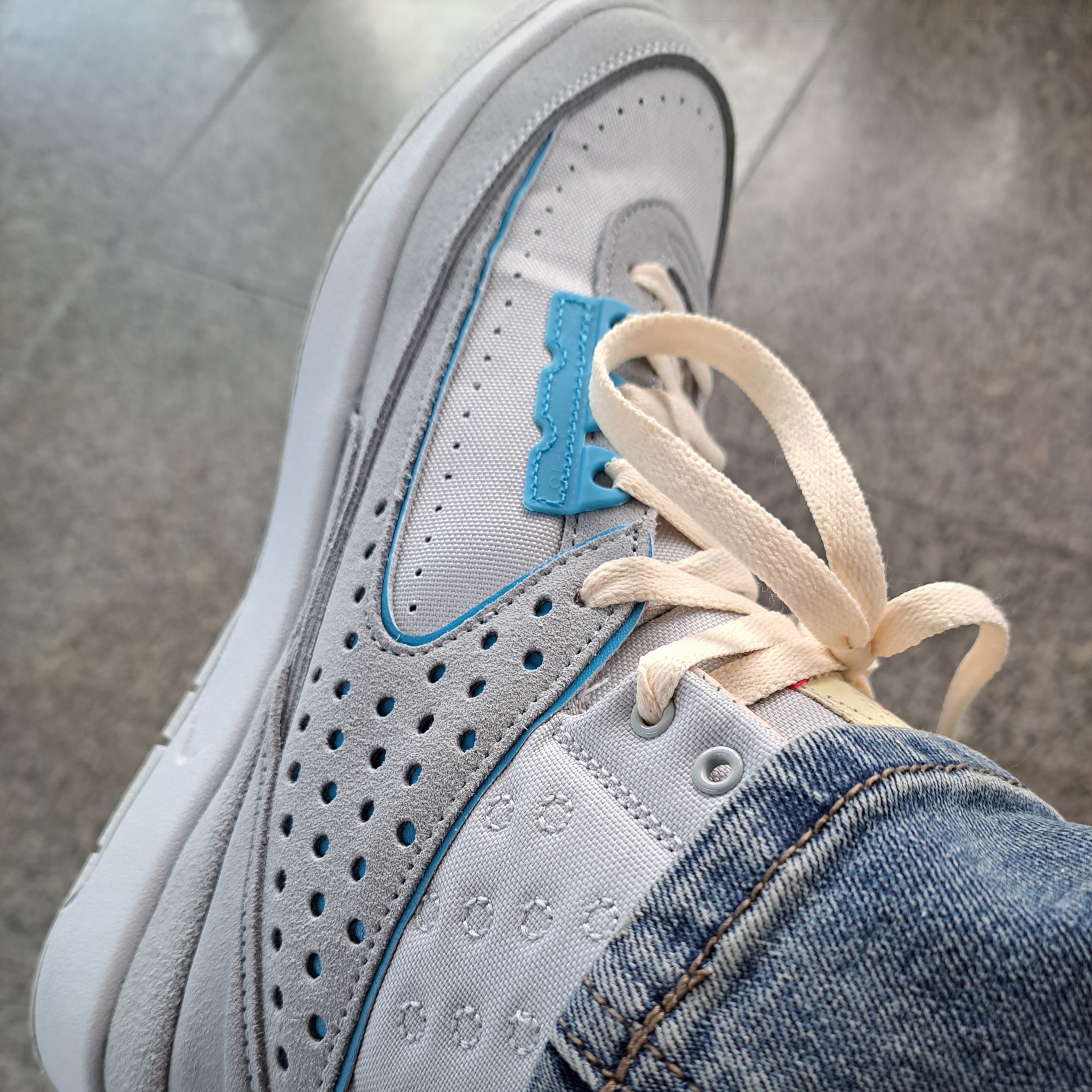 Jordan 2 x Union Retro SP Grey Fog 착용 스타일 - 2