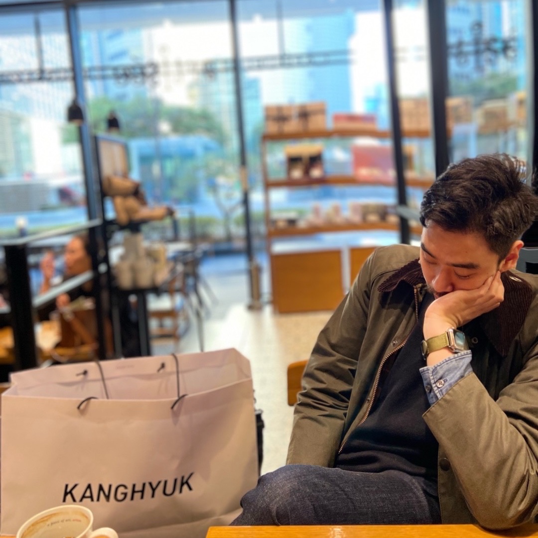 Barbour Bedale Wax Jacket Sage 착용 스타일 - 1
