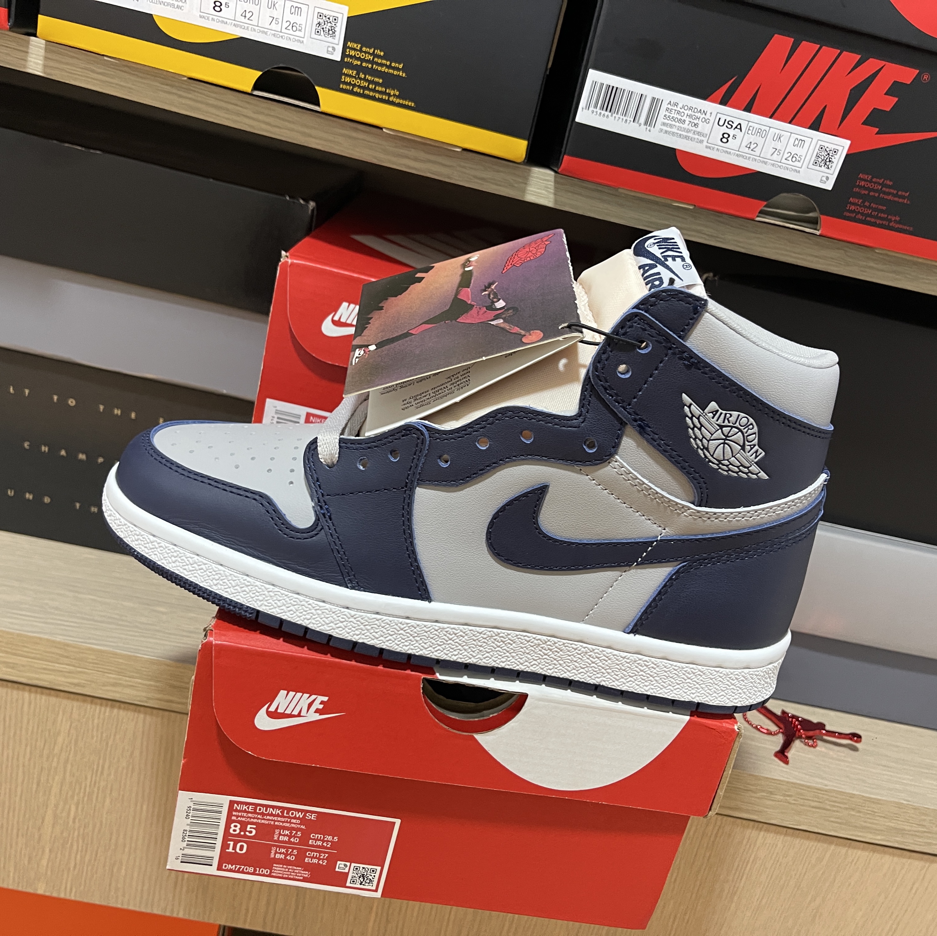 Jordan 1 High 85 College Navy 착용 스타일
