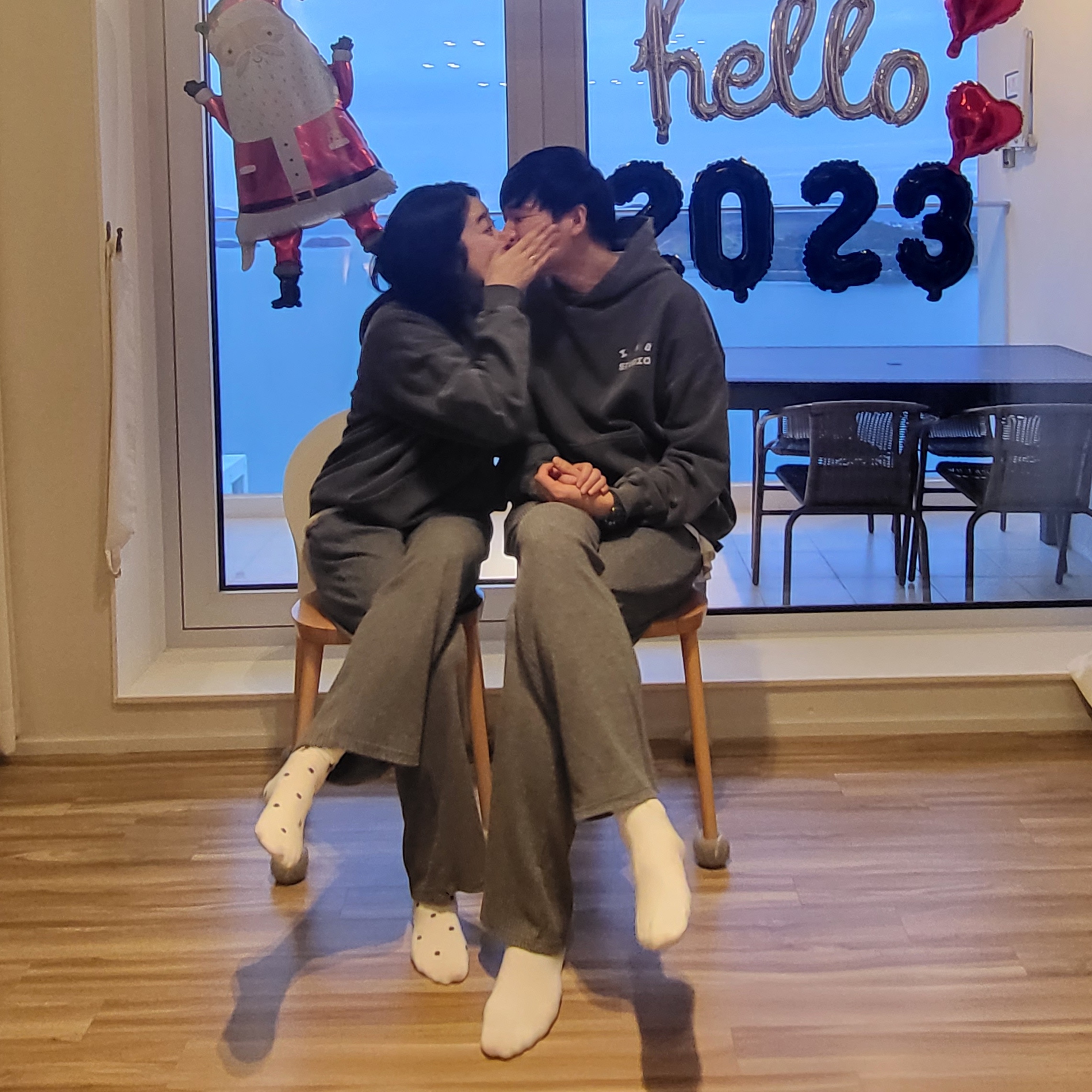 IAB Studio Pigment Hoodie & Sack Black, Nike Air Force 1 '07 Valentine's Day 2022 착용 스타일 - 2
