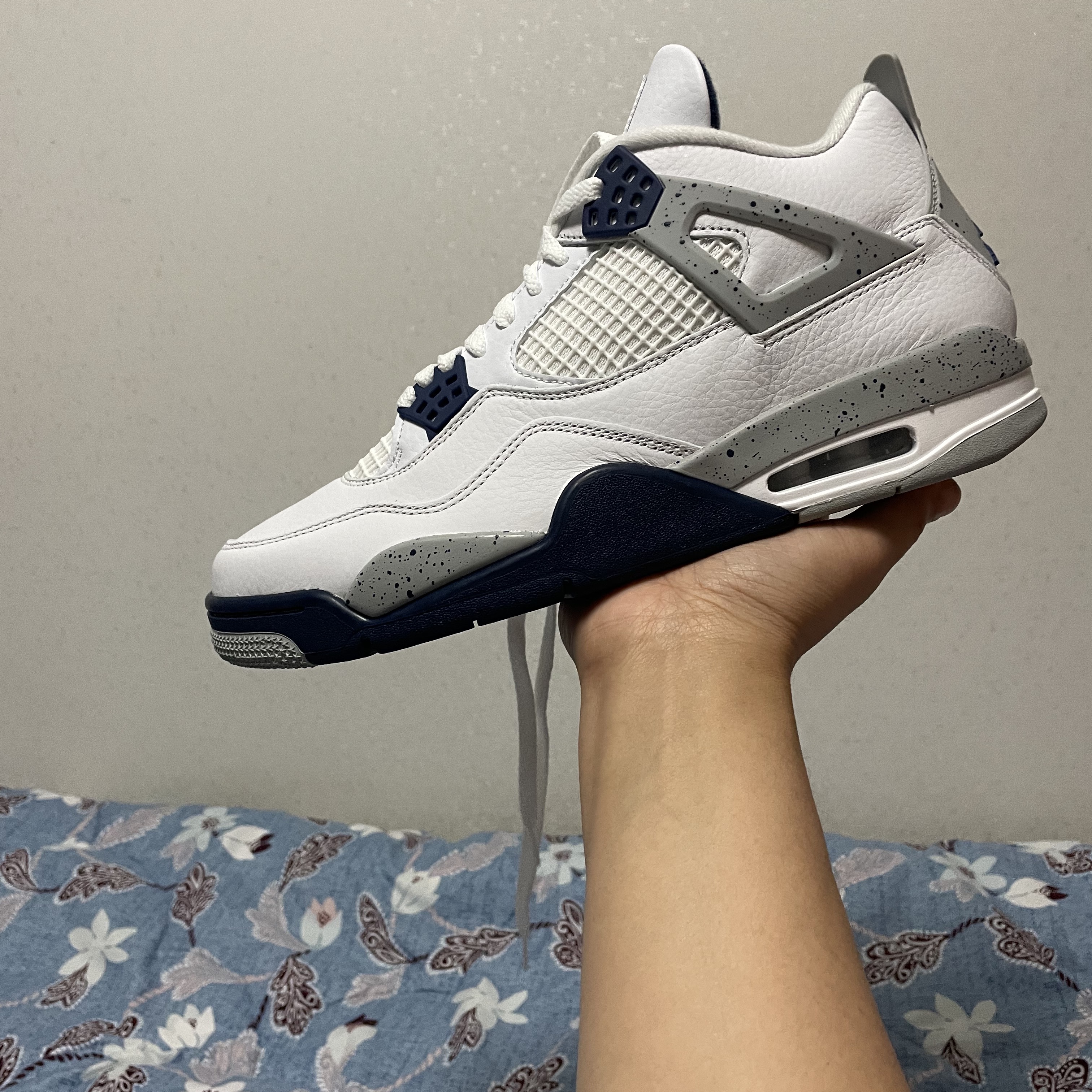 Jordan 4 Retro Midnight Navy 착용 스타일 - 1