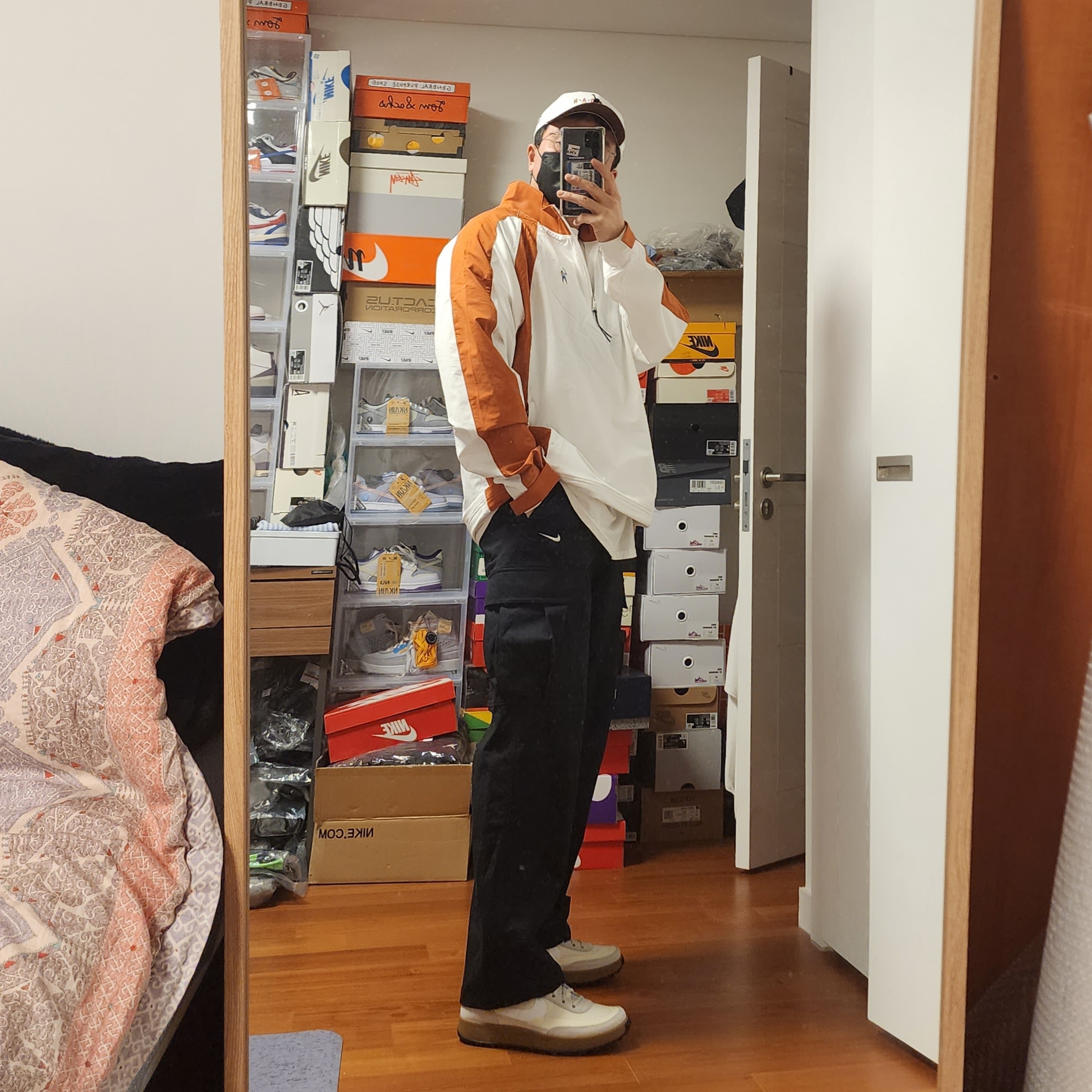 Jordan x Eastside Golf L91 Cap White, Jordan x Eastside Golf Jacket White Burnt Sunrise - Asia 착용 스타일 - 3