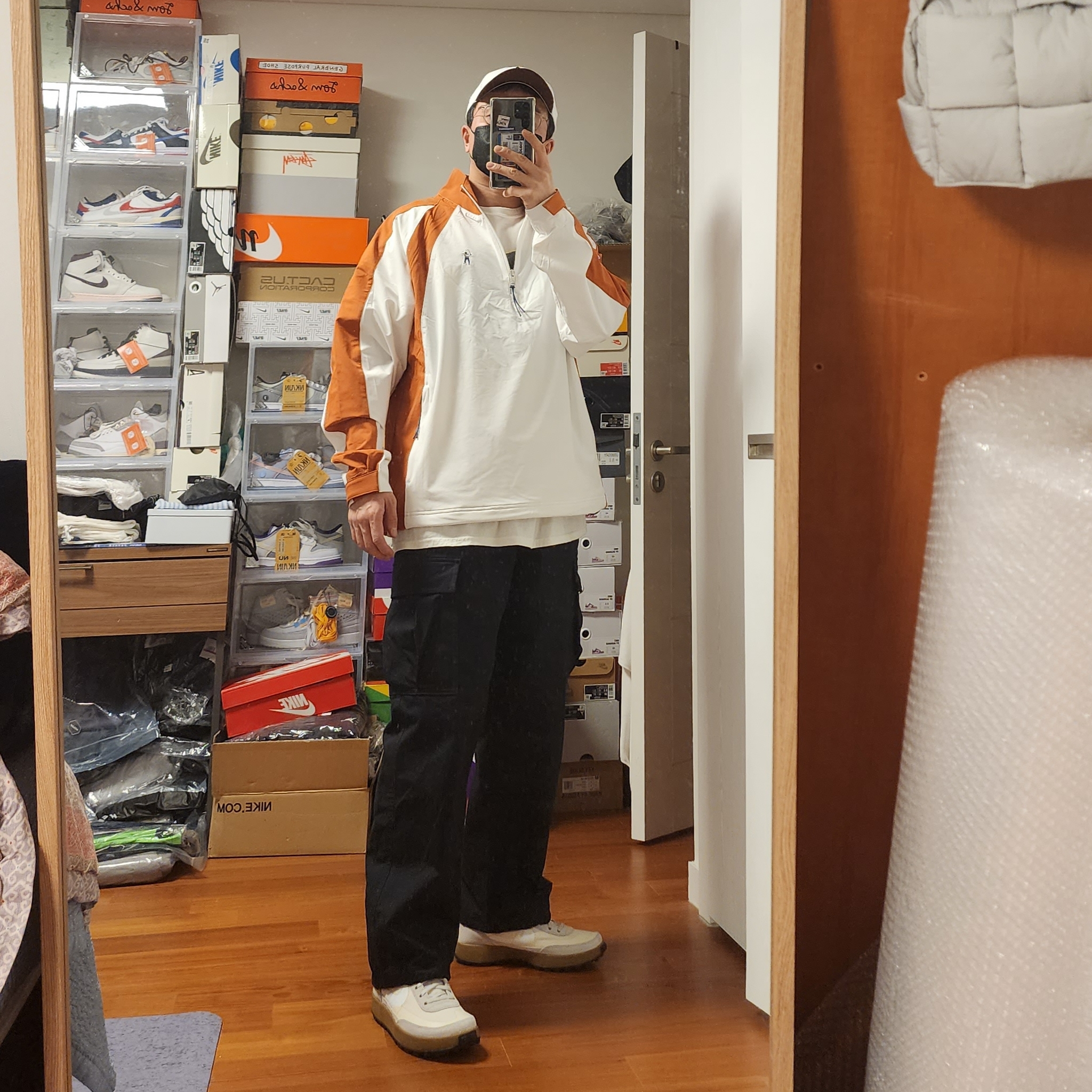 Jordan x Eastside Golf L91 Cap White, Jordan x Eastside Golf Jacket White Burnt Sunrise - Asia 착용 스타일 - 1