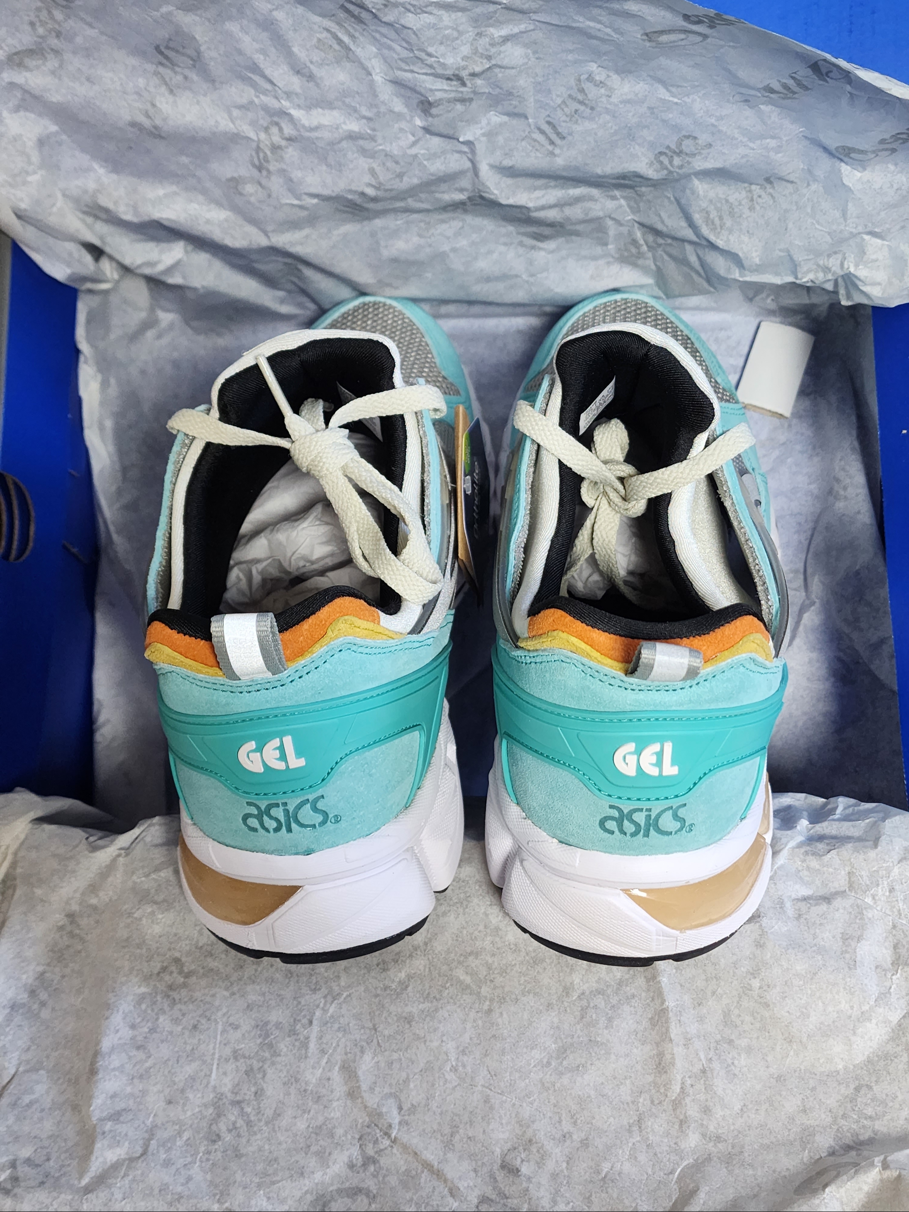 Asics x Awake NY Gel-Kayano 21 Teal Pure Silver 착용 스타일 - 4