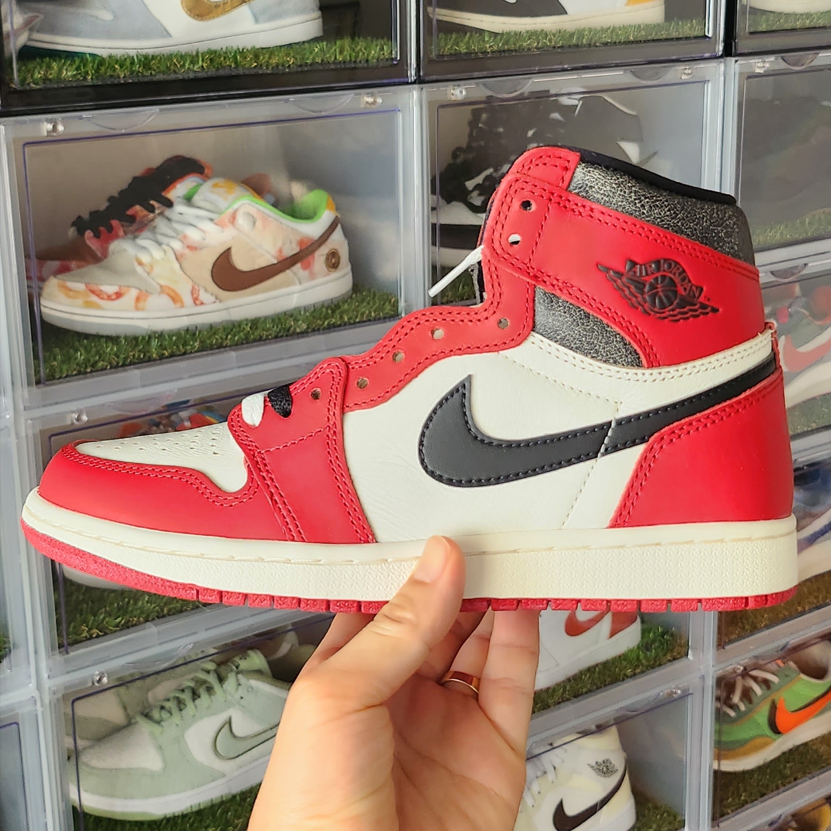 Jordan 1 Retro High OG Chicago 2022, Nike x Off-White Dunk Low The 50 - Lot 1 착용 스타일 - 1