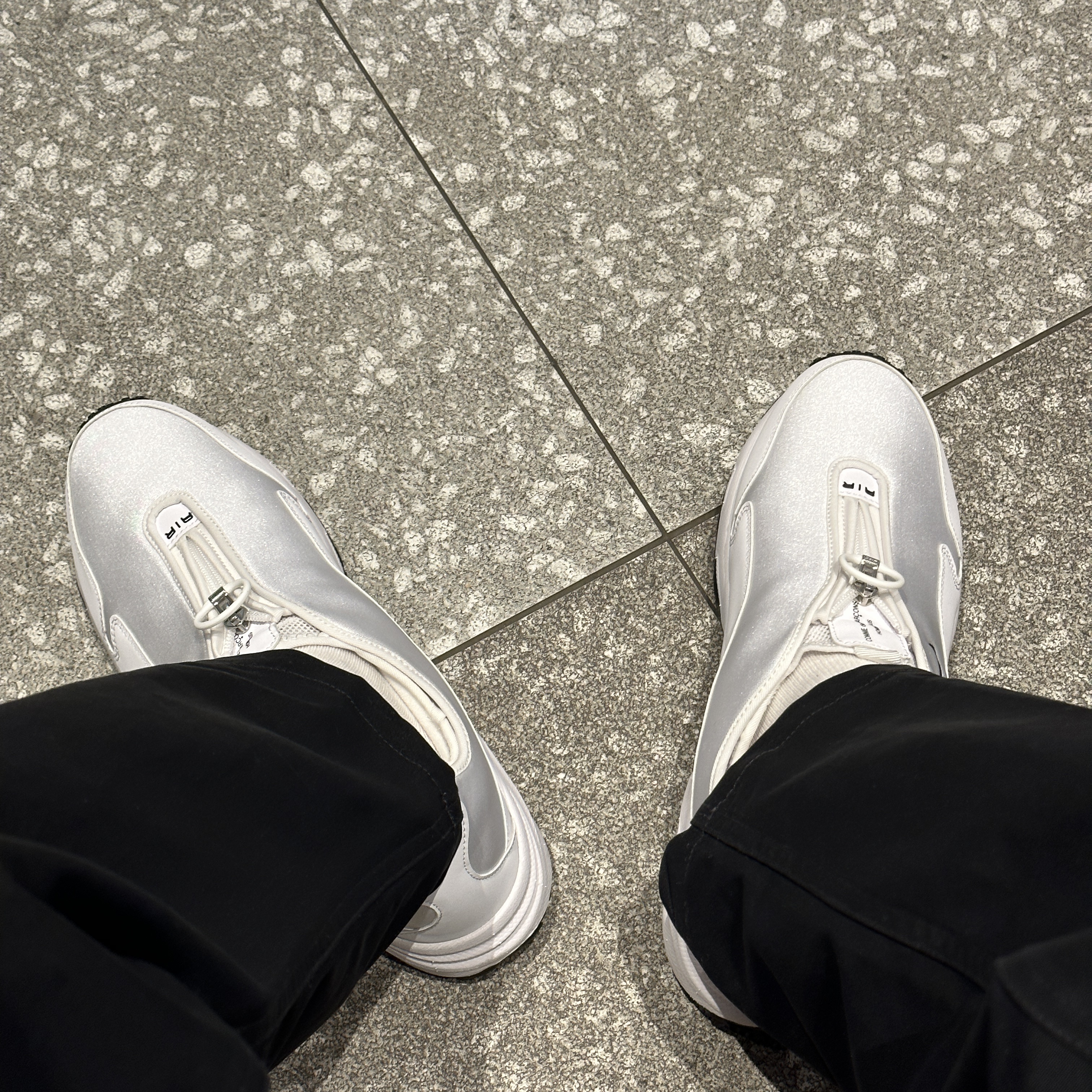 Nike x Comme des Garcons Homme Plus Air Max Sunder SP White 착용 스타일