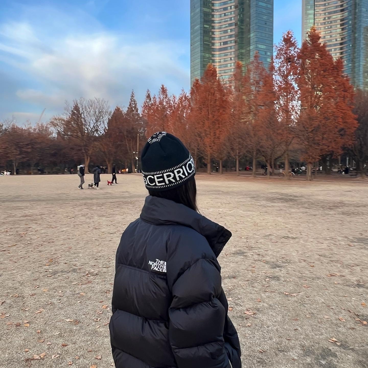 The North Face 1996 Eco Nuptse Jacket Black 착용 스타일 - 3