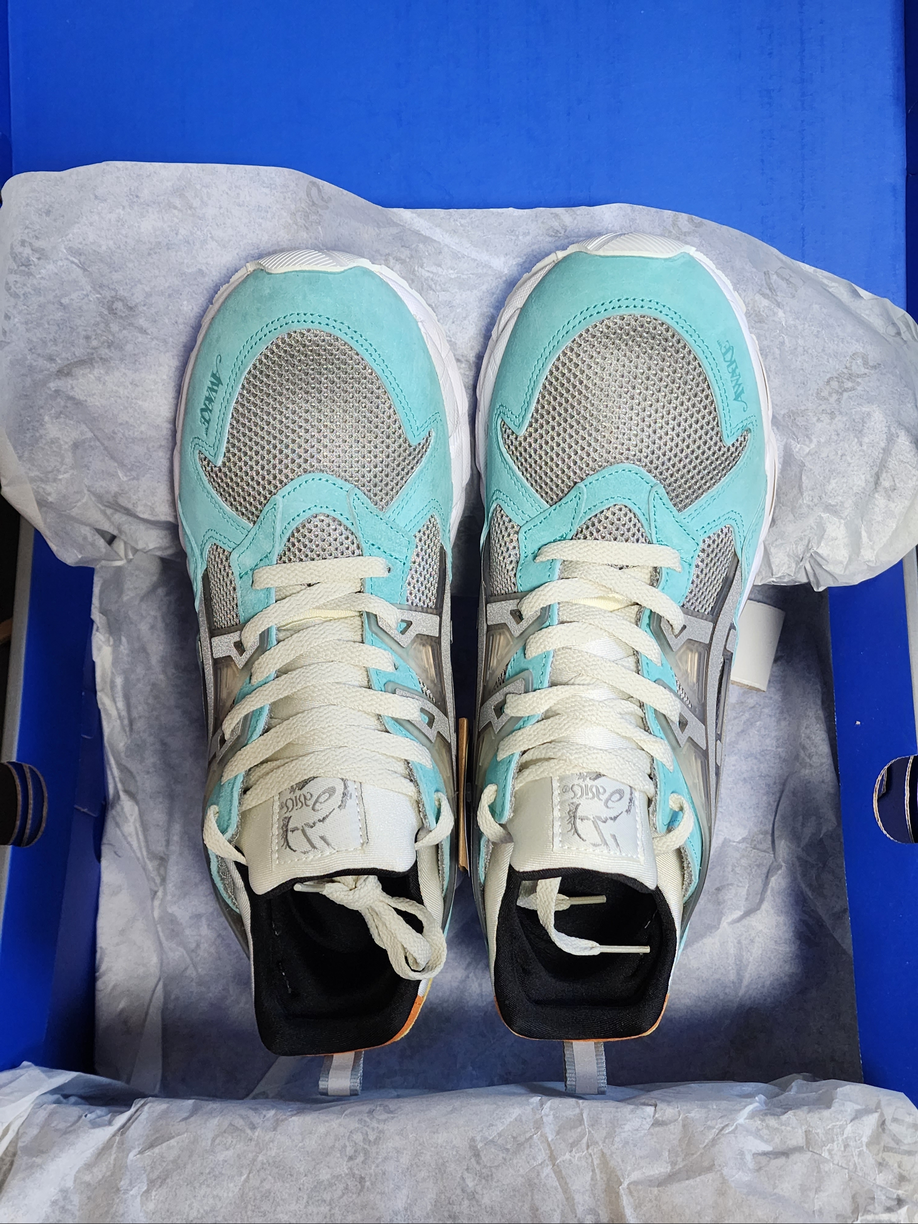 Asics x Awake NY Gel-Kayano 21 Teal Pure Silver 착용 스타일 - 3