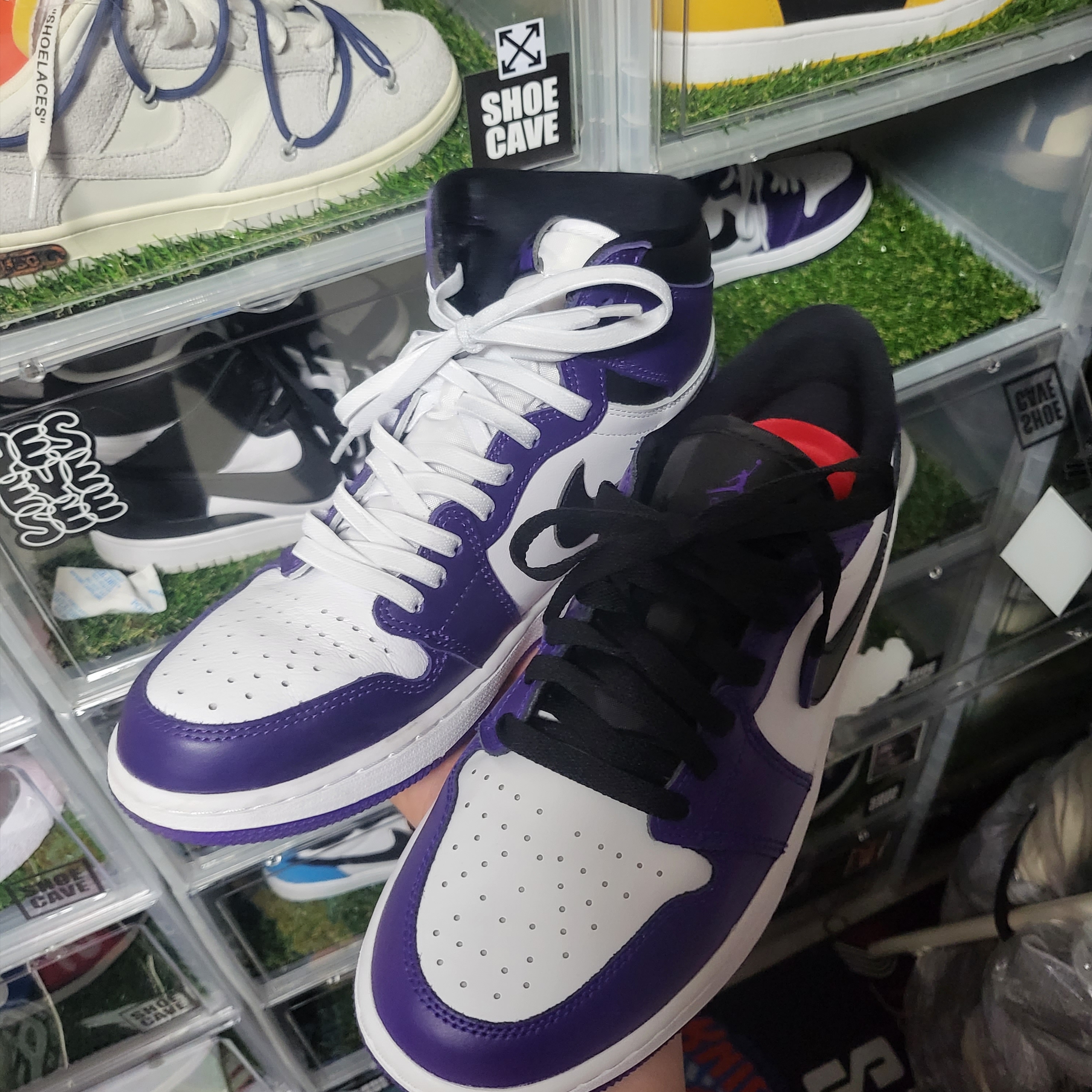 Jordan 1 Retro High OG Court Purple 2020, Jordan 1 Low Golf Court Purple 착용 스타일