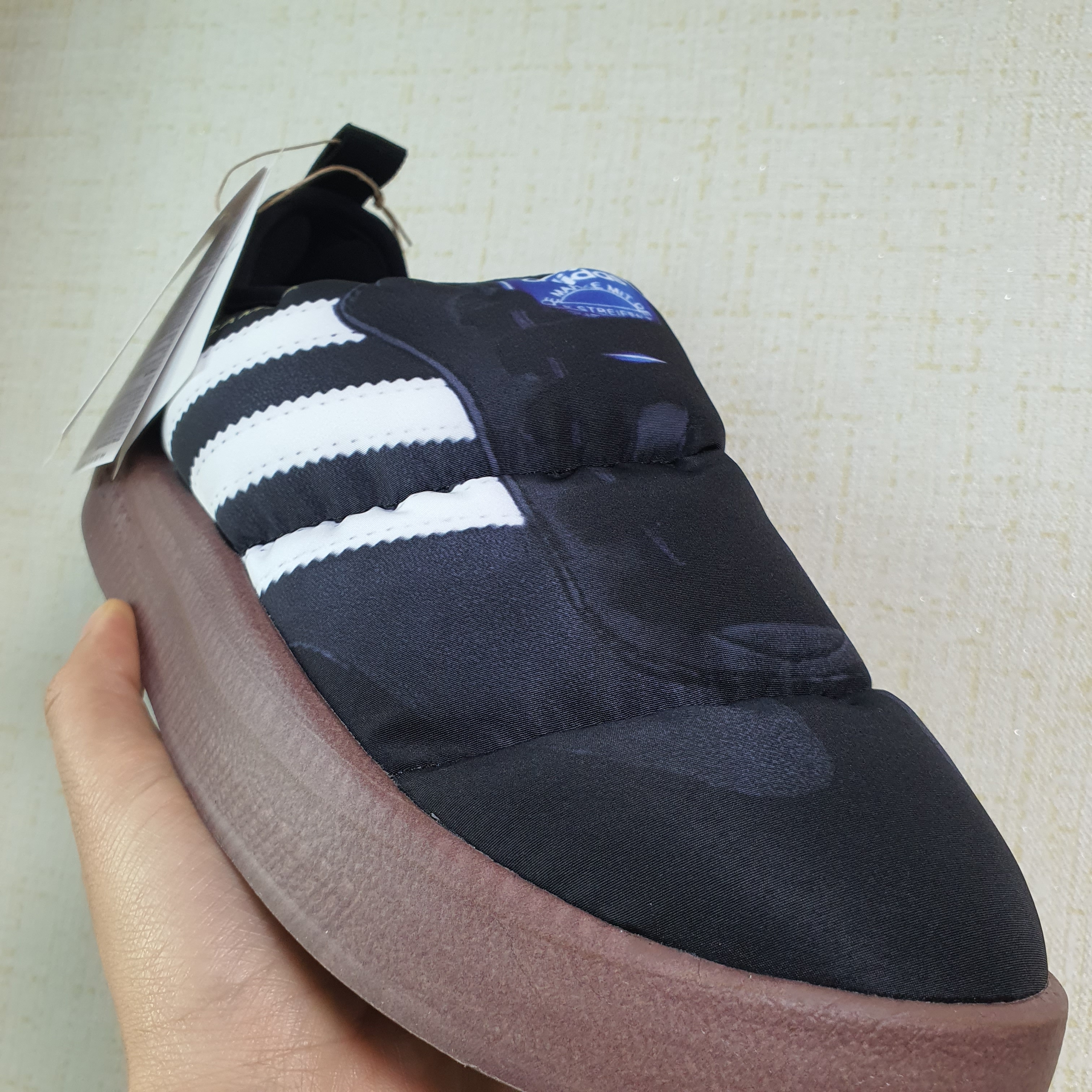 Adidas Puffylette Samba Core Black 착용 스타일 - 1
