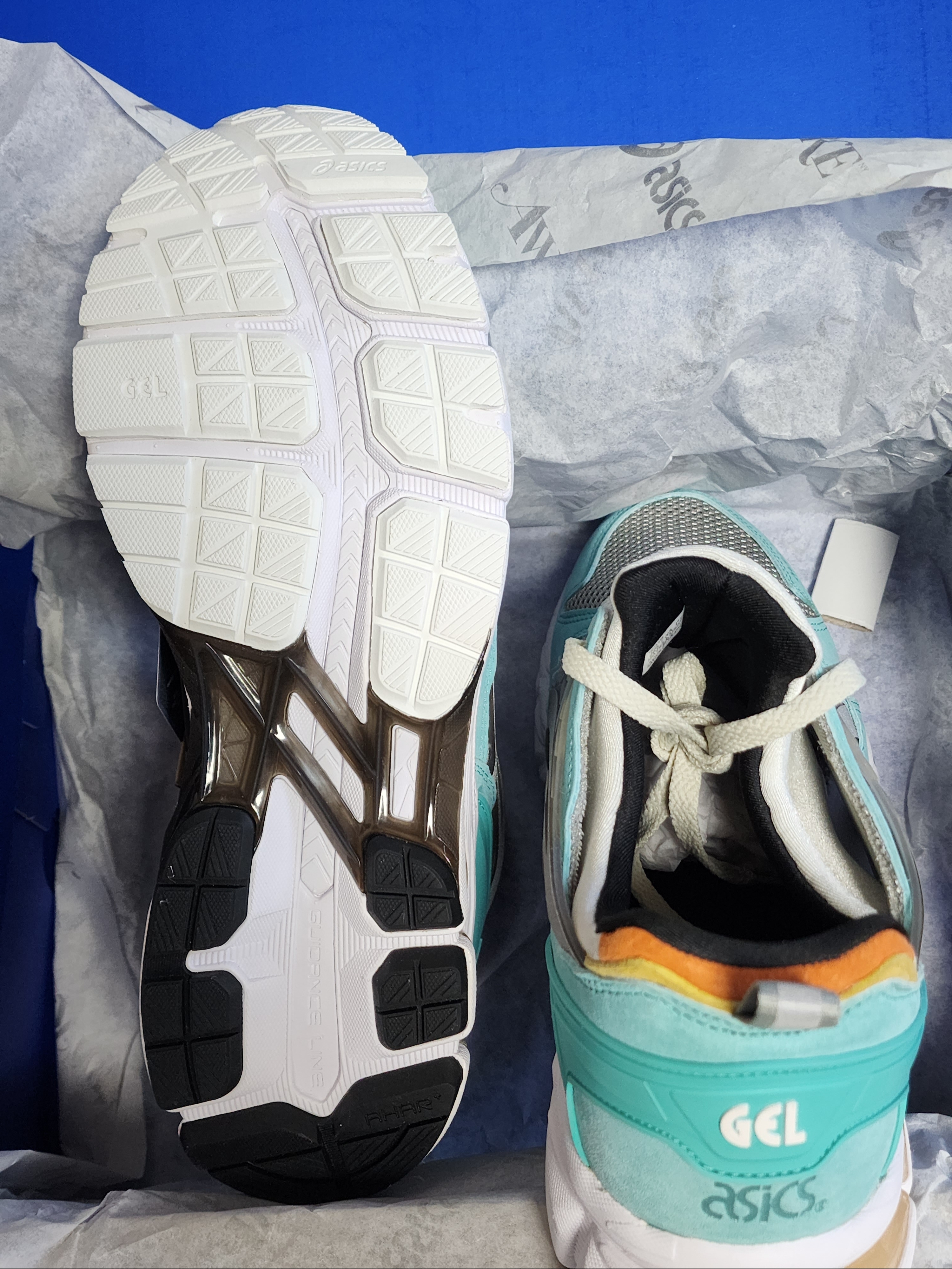 Asics x Awake NY Gel-Kayano 21 Teal Pure Silver 착용 스타일 - 5