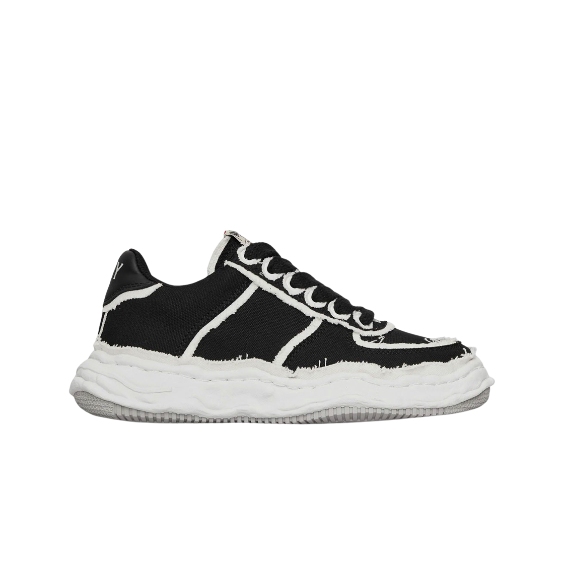 메종 미하라 야스히로 웨인 OG 솔 오버행잉 캔버스 로우탑 스니커즈 블랙(Maison Mihara Yasuhiro Wayne OG Sole Overhanging Canvas Low-top Sneakers Black) - 1