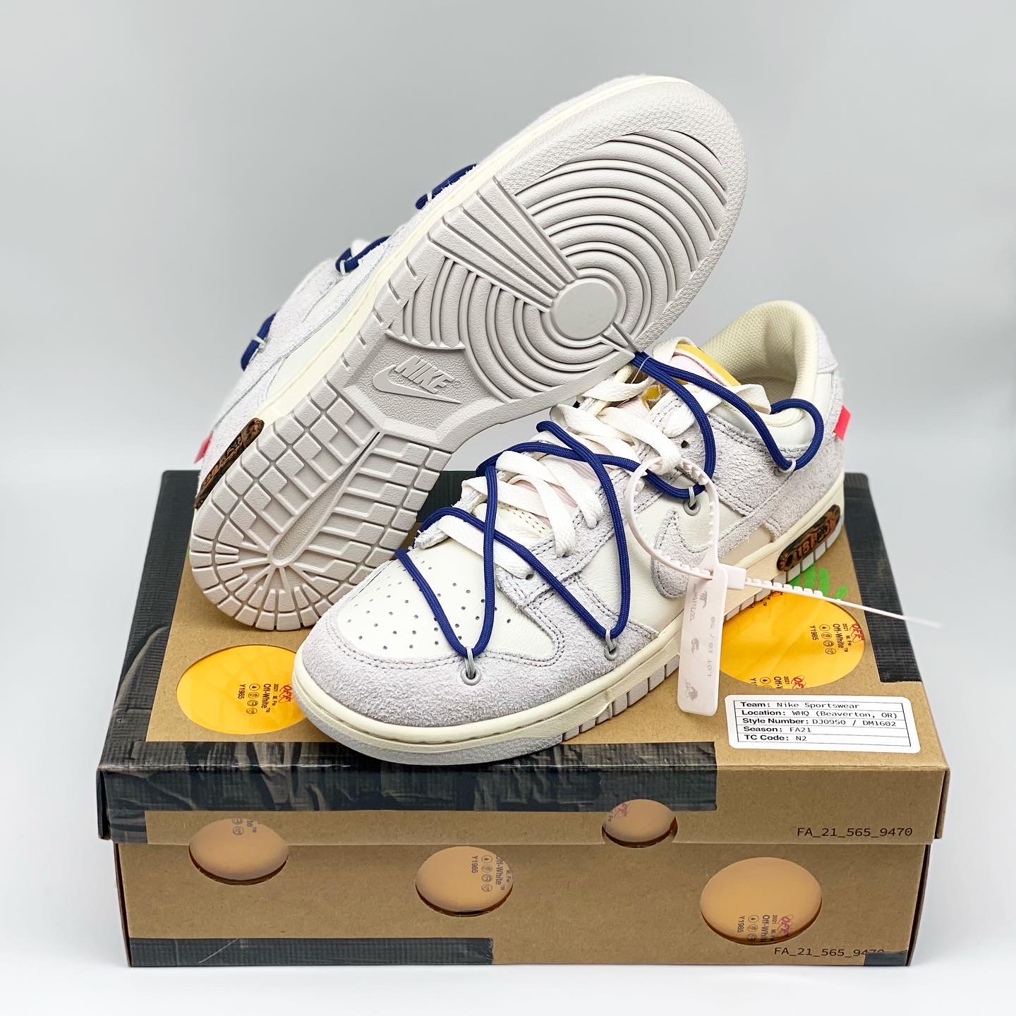 Nike x Off-White Dunk Low The 50 - Lot 18 착용 스타일 - 1