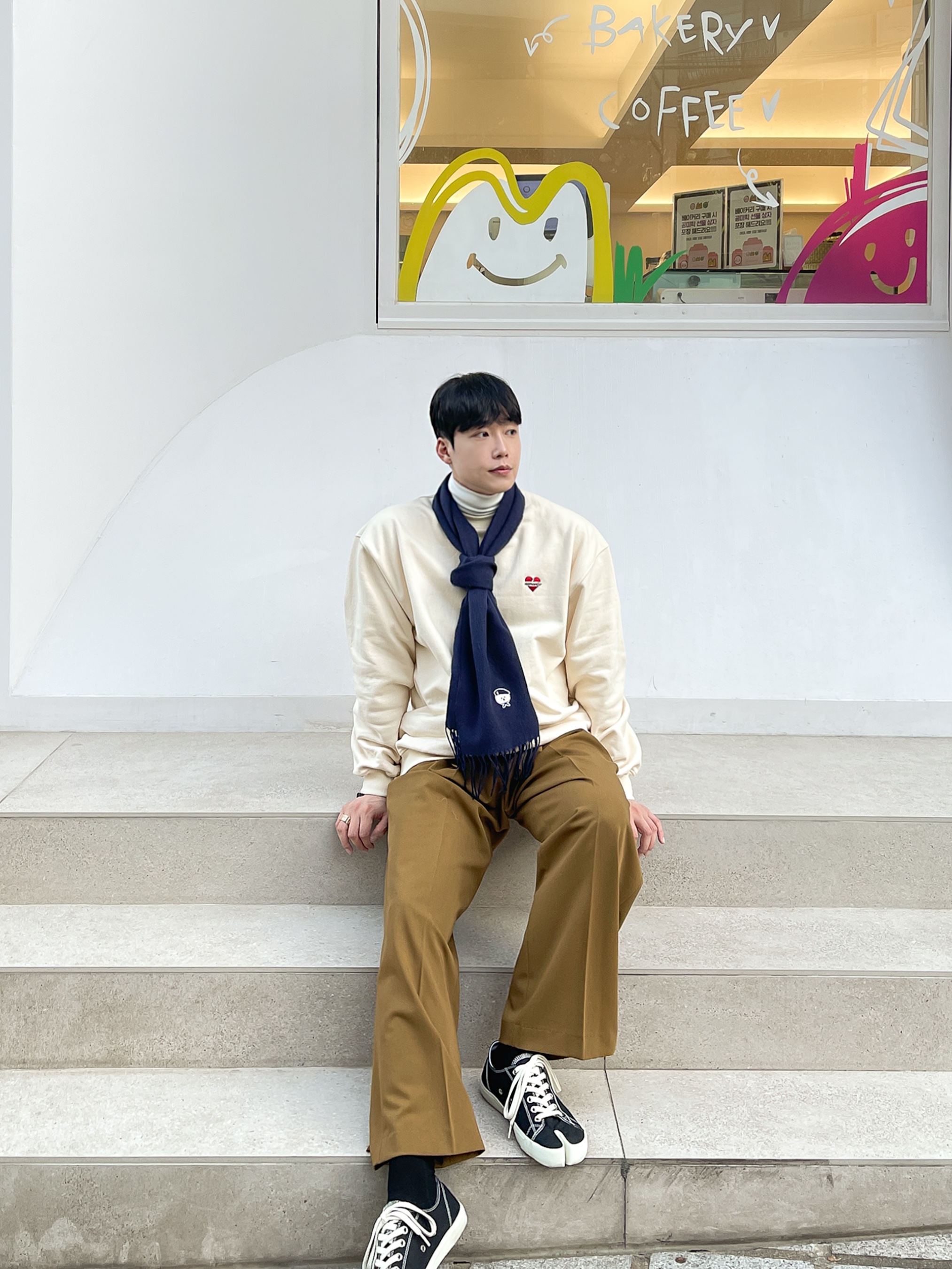 Maison Margiela Tabi Low Black 착용 스타일 - 2