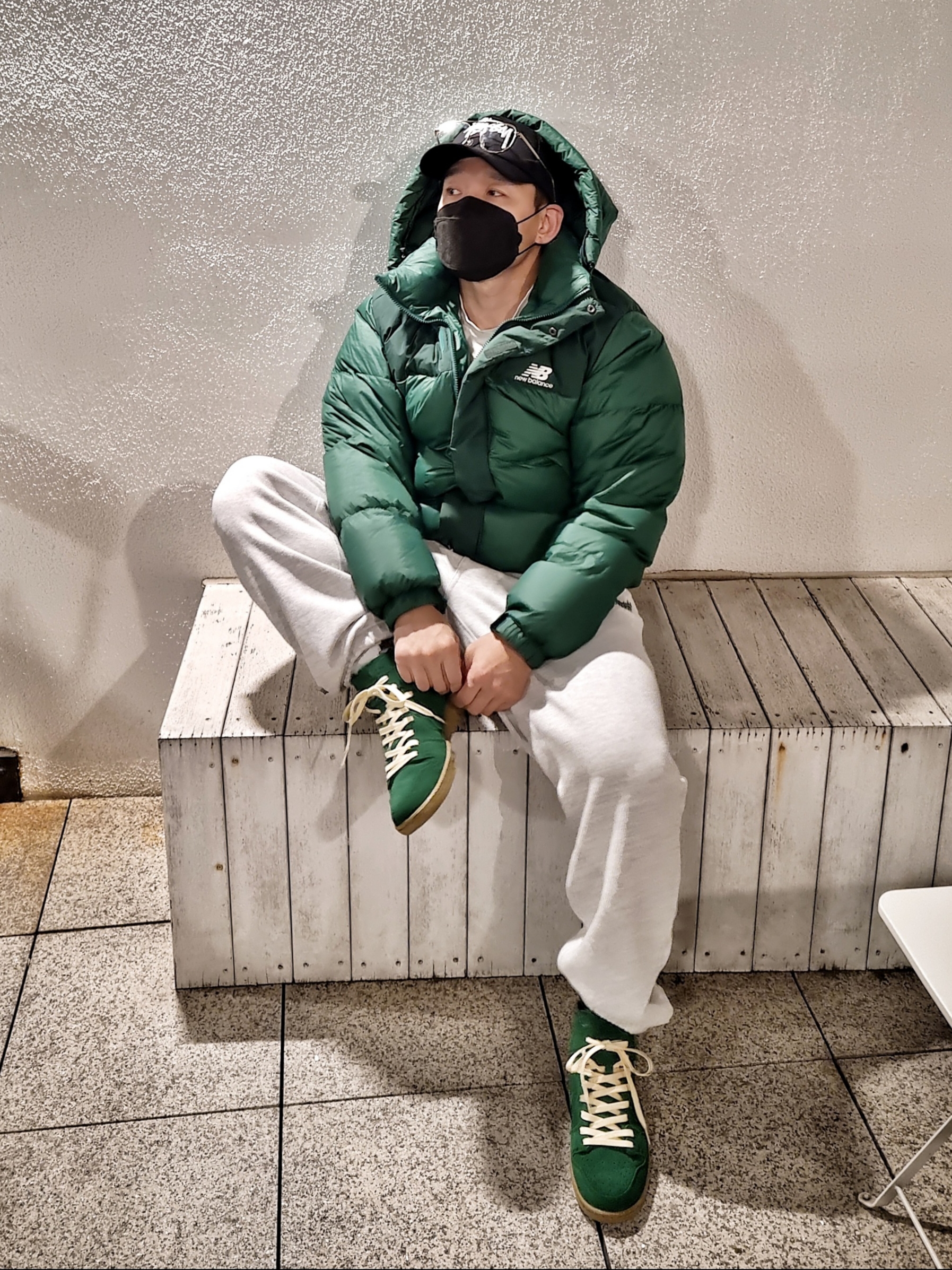 Stussy Basic Trucker Cap Black, Nike SB Dunk High Pro Decon Gorge Green 착용 스타일 - 5