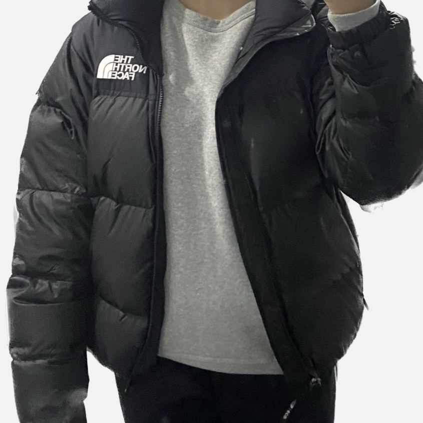 The North Face 1996 Eco Nuptse Jacket Black 착용 스타일 - 5