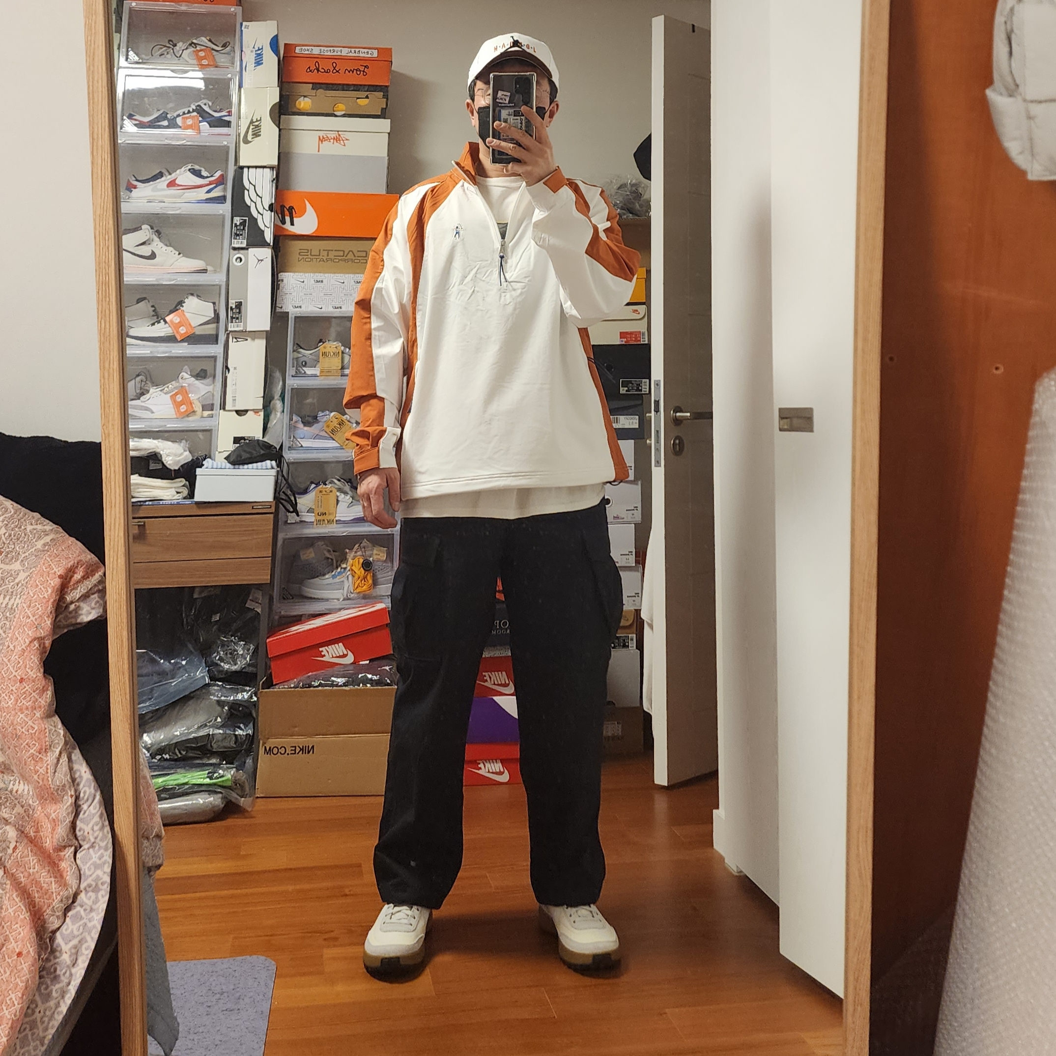 Jordan x Eastside Golf L91 Cap White, Jordan x Eastside Golf Jacket White Burnt Sunrise - Asia 착용 스타일 - 2