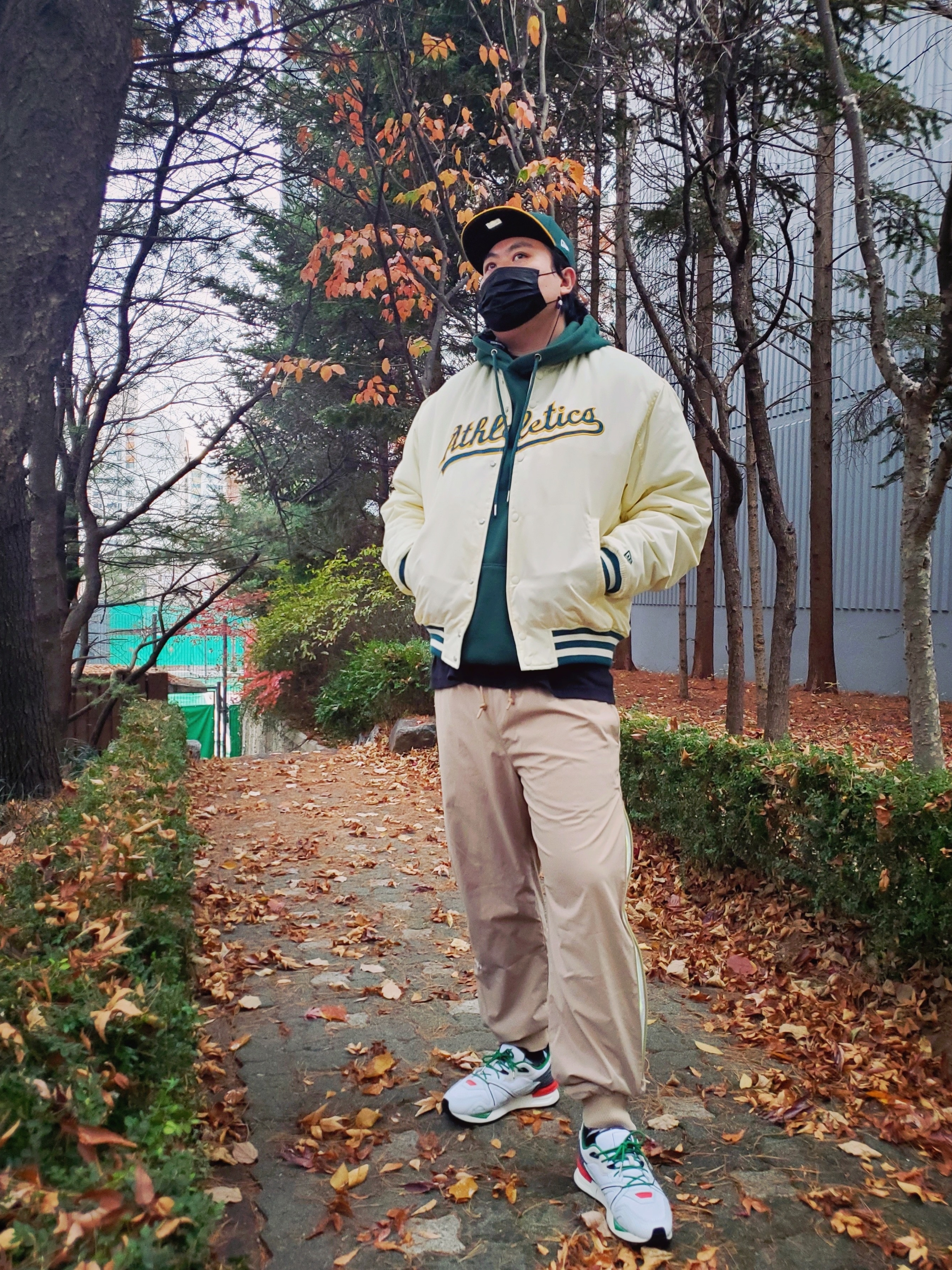 Puma x Maison Kitsune Mirage Blue Depths 착용 스타일