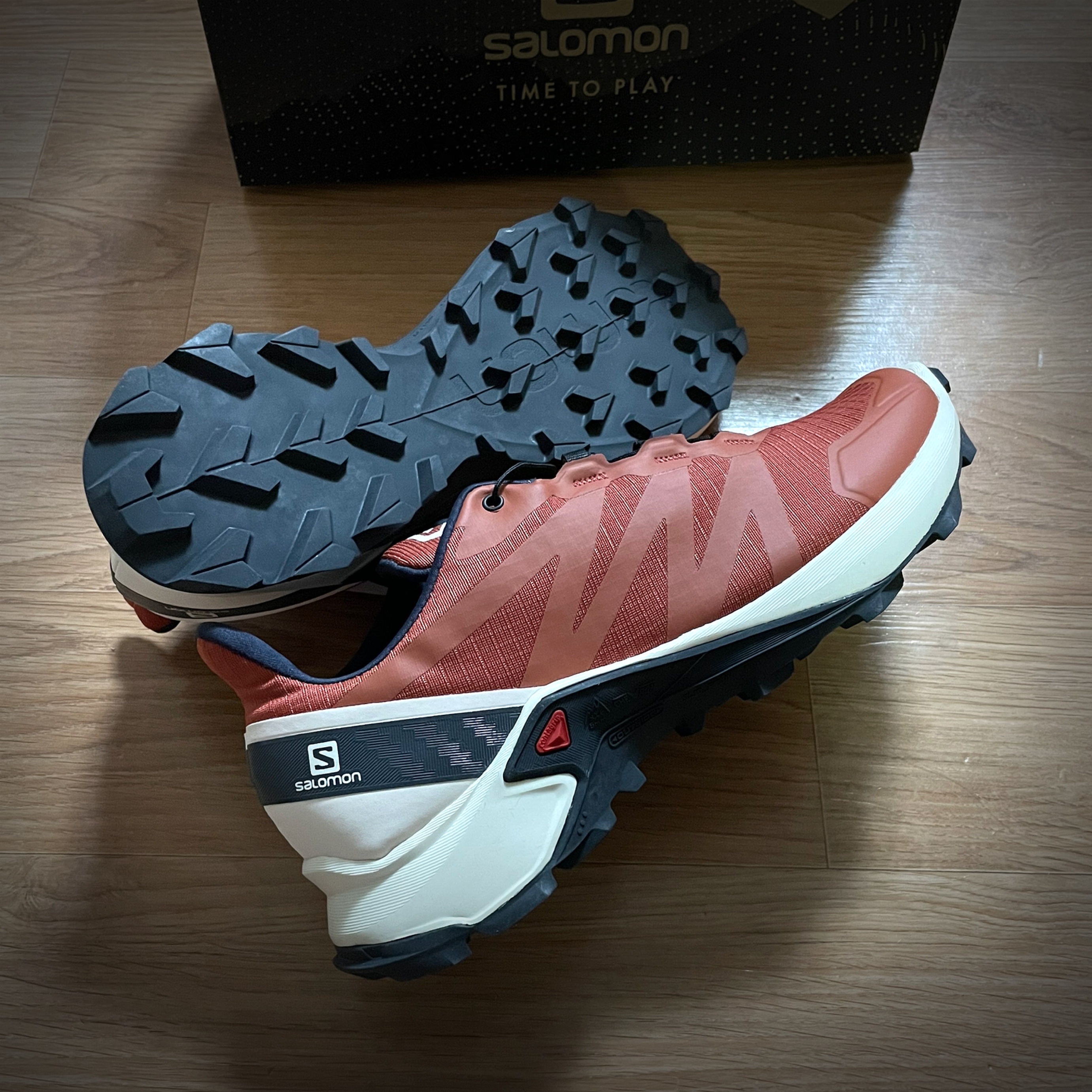Salomon Supercross Burnt Brick Vanilla Ice 착용 스타일 - 2