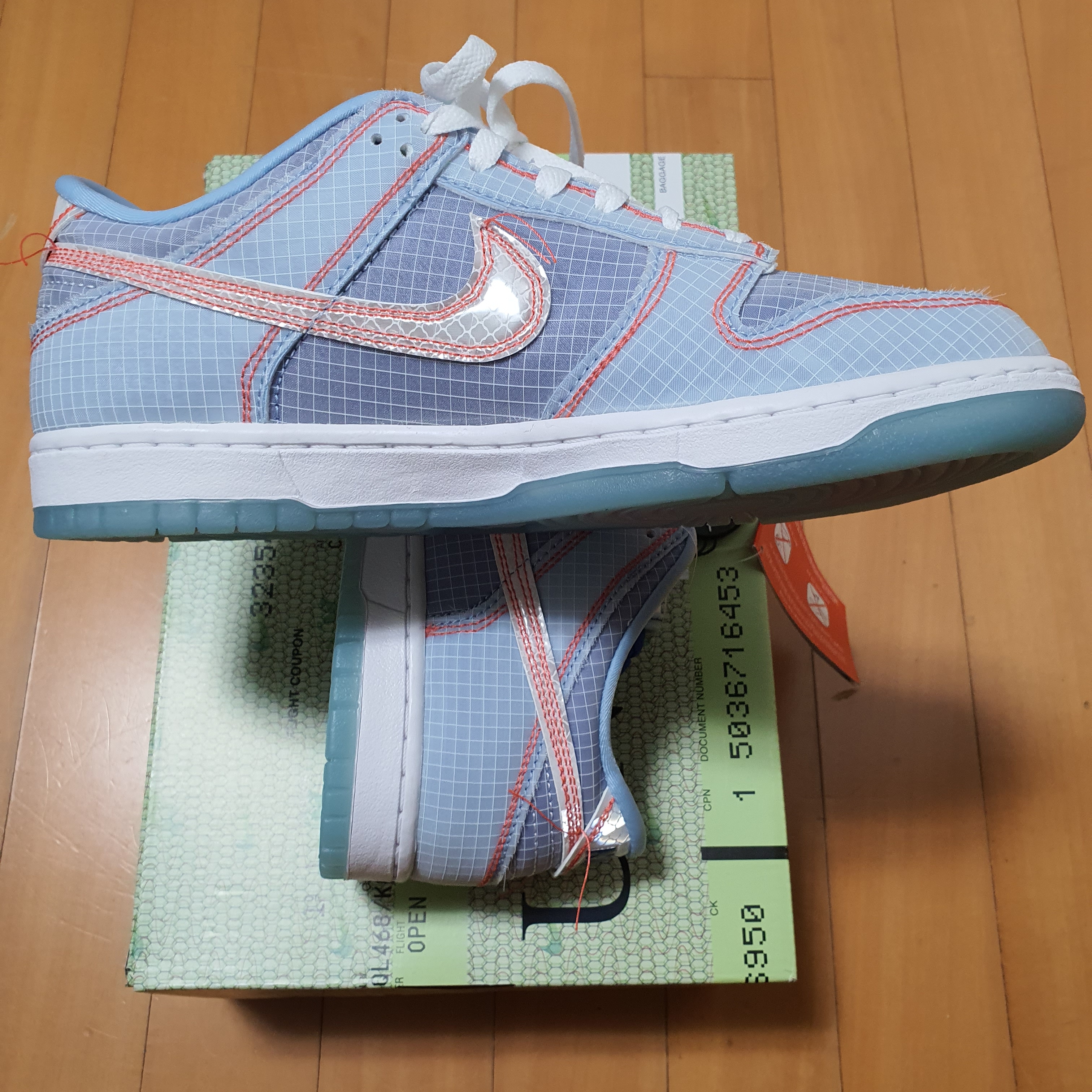 Nike x Union Dunk Low Passport Pack Argon 착용 스타일 - 3