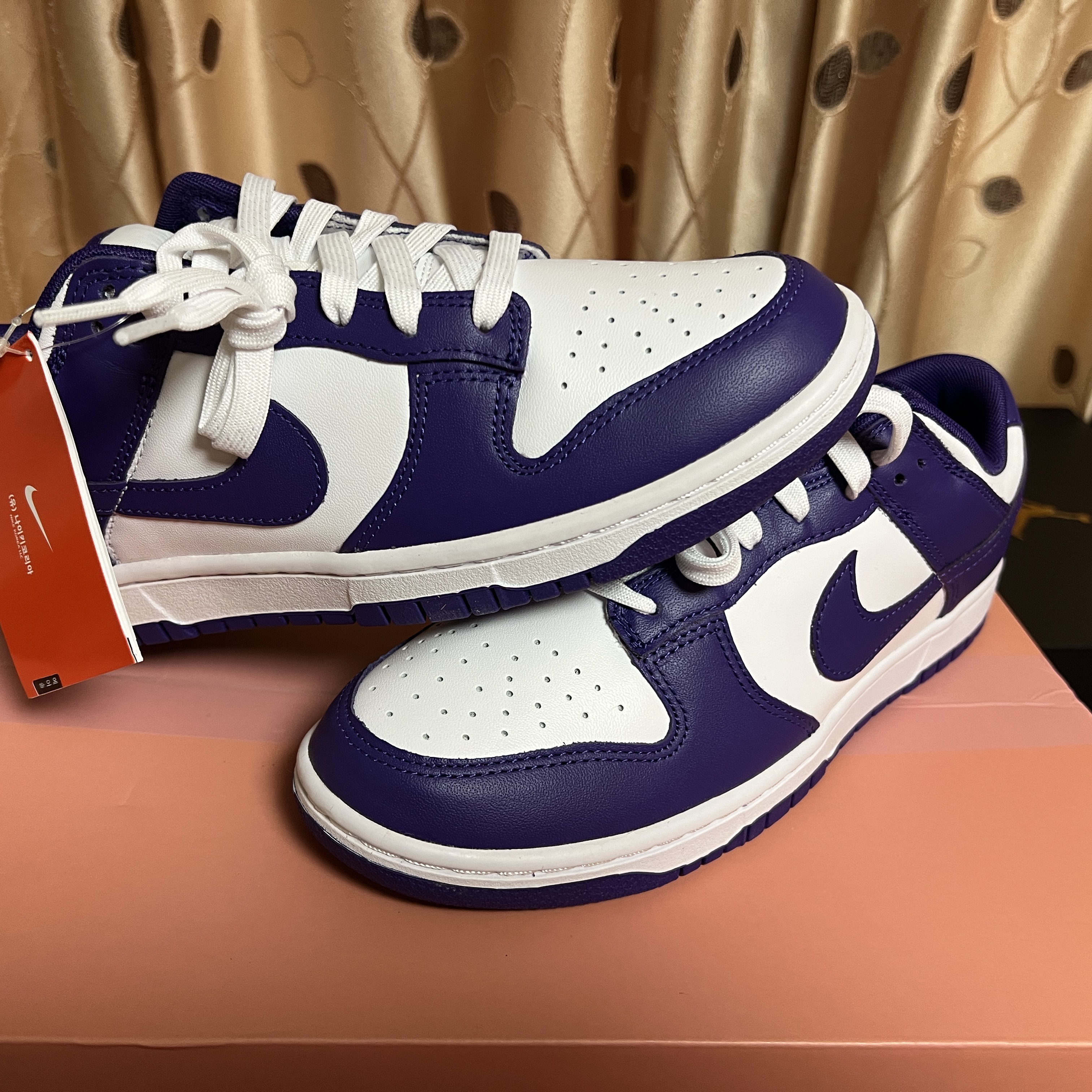 Nike Dunk Low Retro Championship Court Purple 착용 스타일