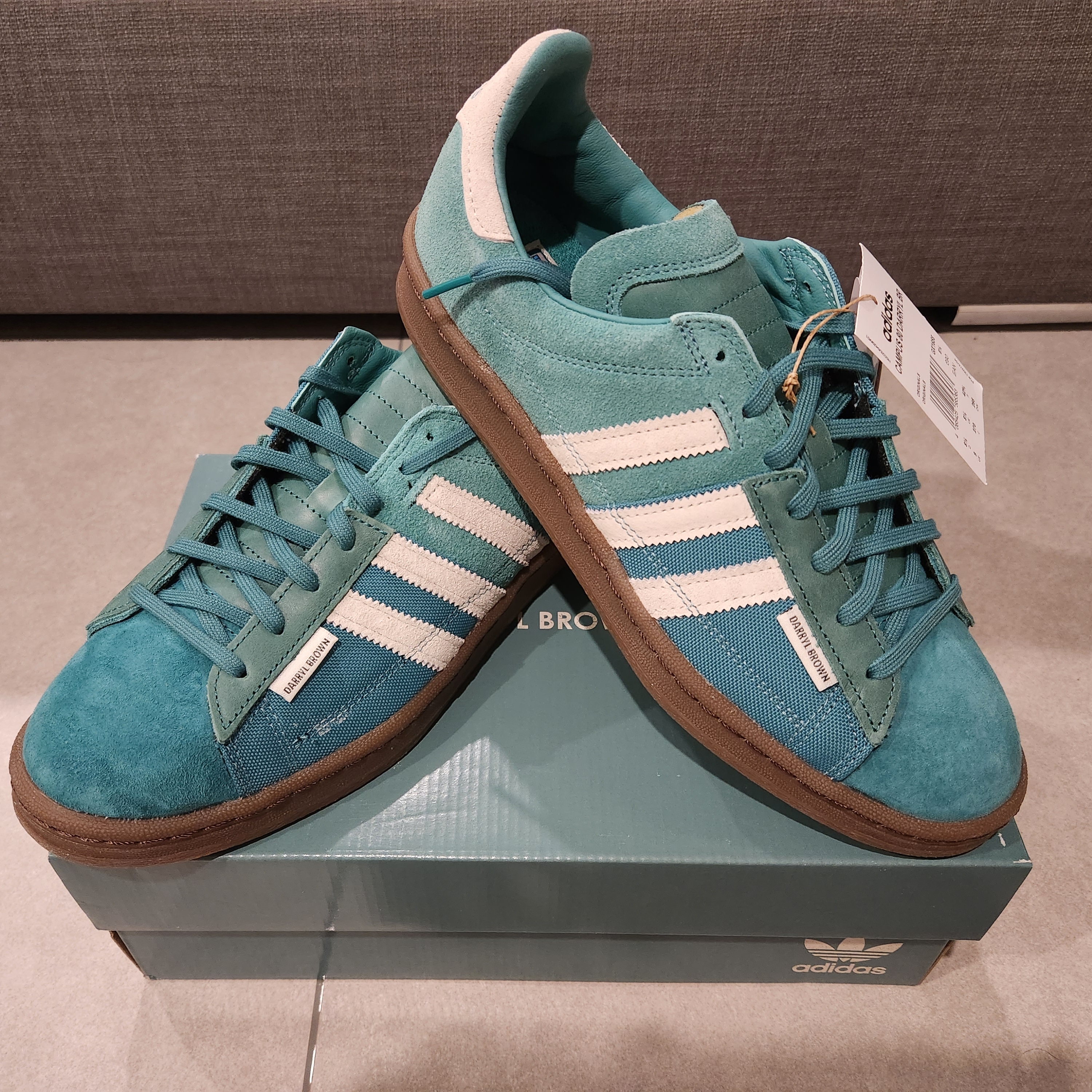 Adidas x Darryl Brown Campus 80 Active Green 착용 스타일
