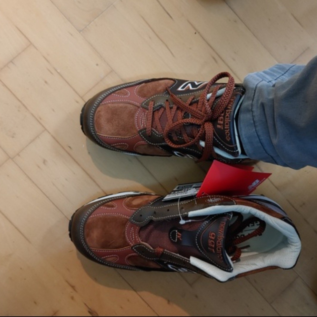 New Balance 991 Made in UK Brown Dark Brown 착용 스타일