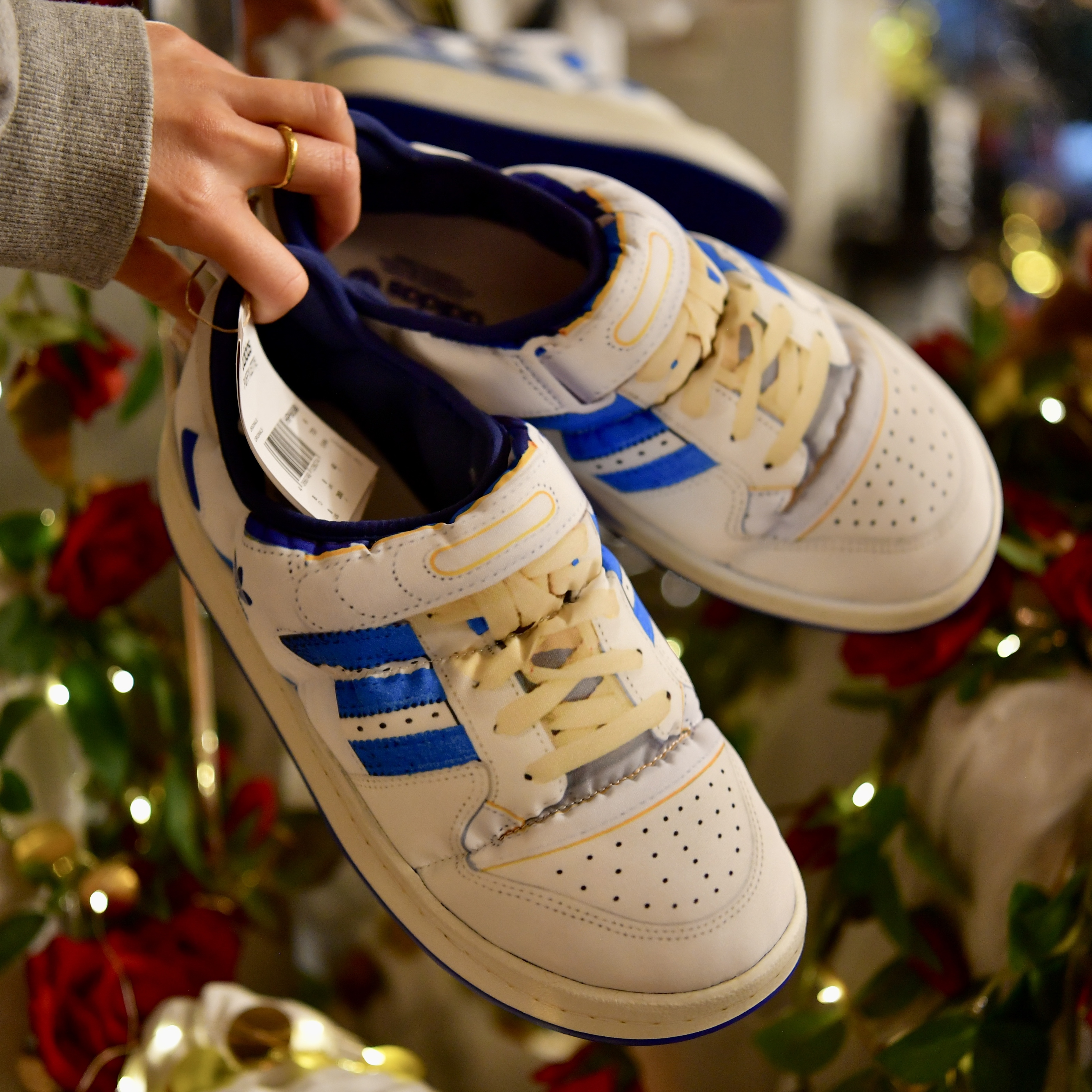 Adidas Puffylette Forum 84 Cloud White 착용 스타일 - 1