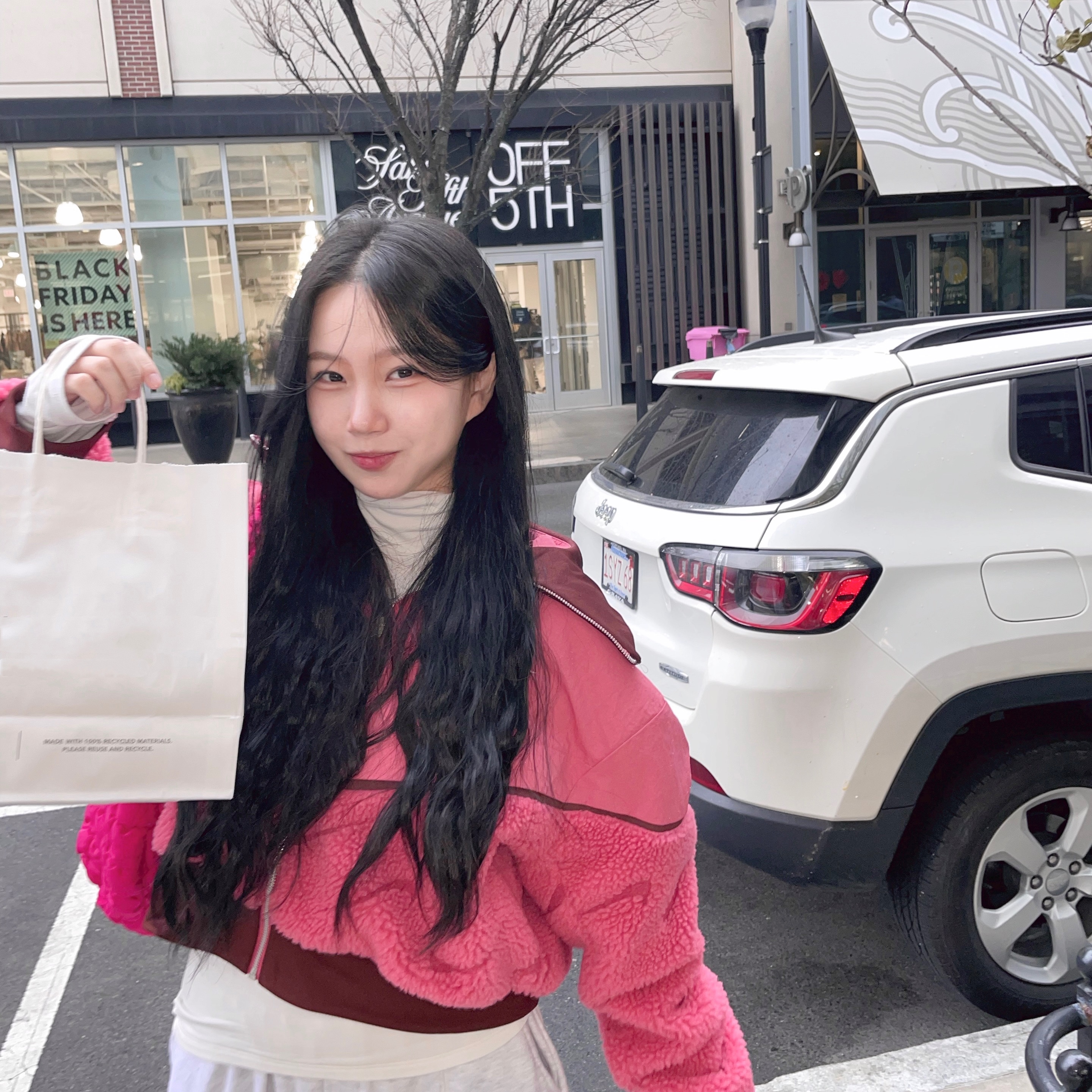 COS Quilted Mini Bag Pink 착용 스타일 - 2