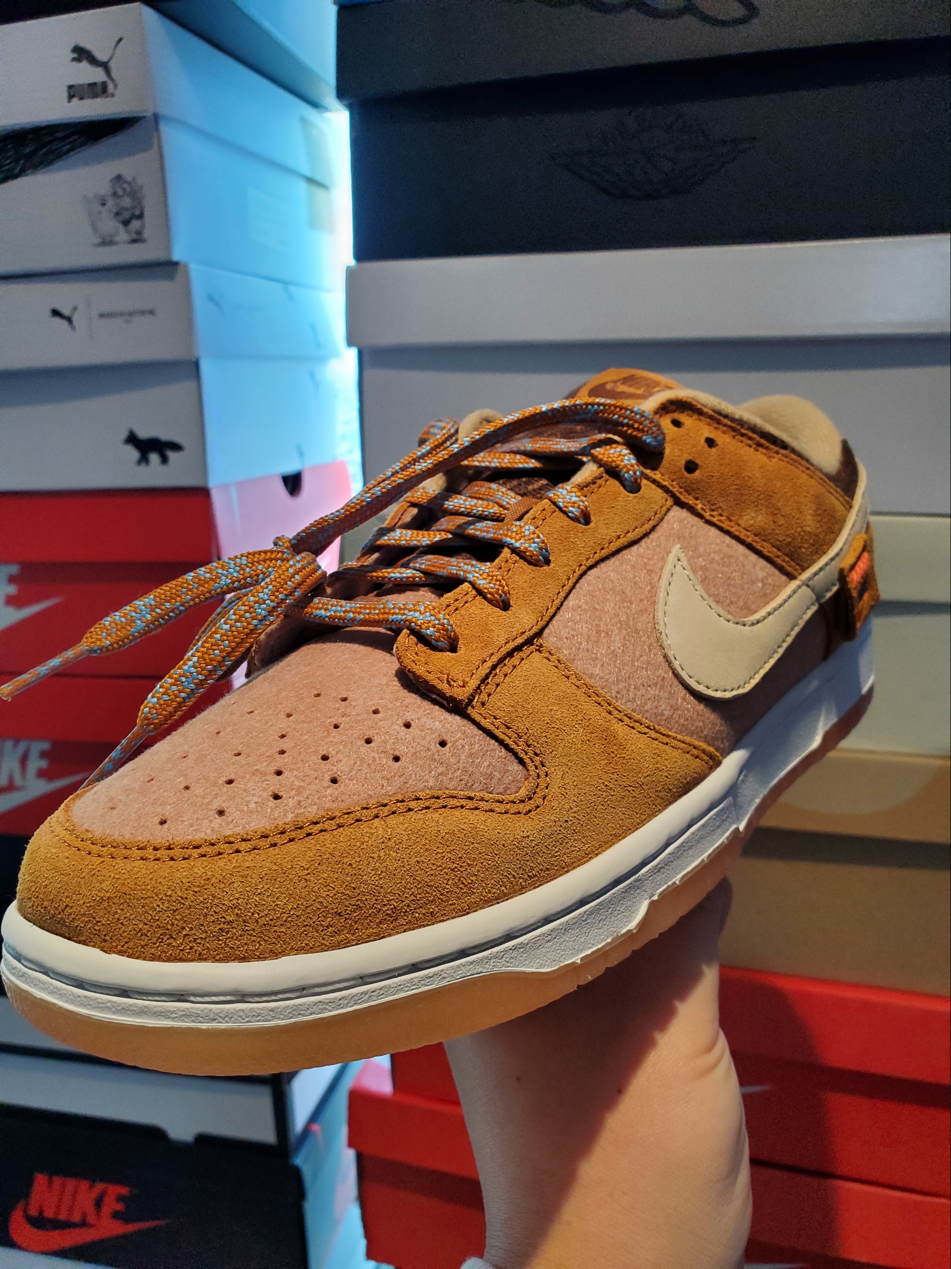 Nike Dunk Low SE Praline Desert Ochre 착용 스타일 - 1