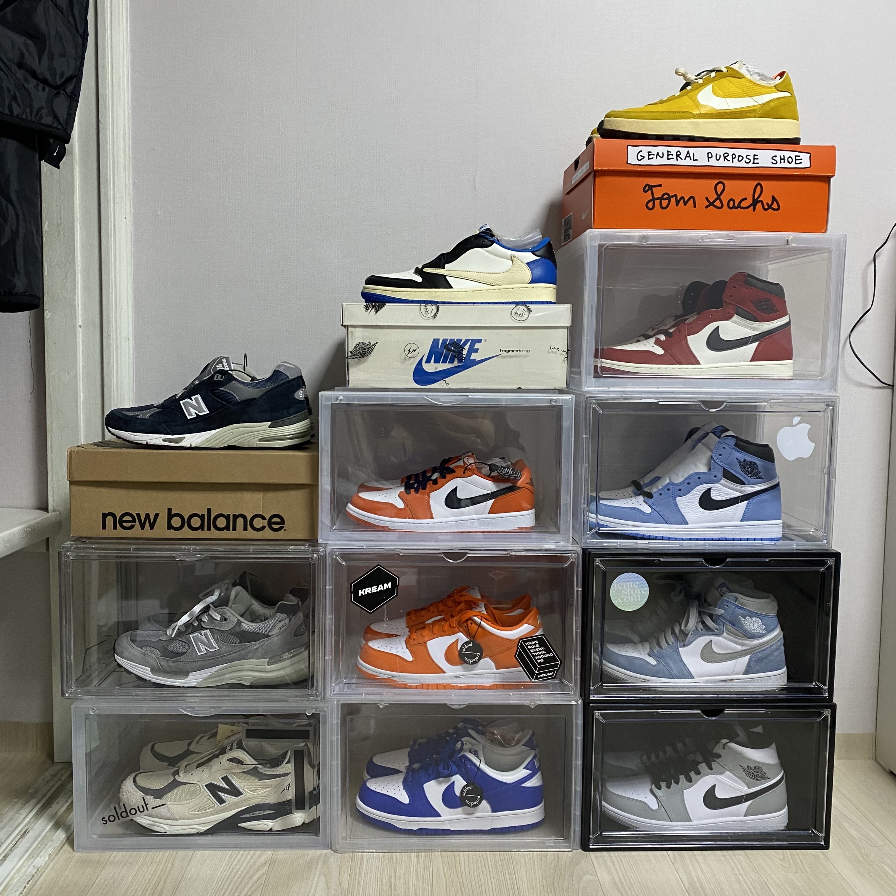 New Balance 991 Made in UK Navy, New Balance 992 Made in USA Grey - D Standard 착용 스타일
