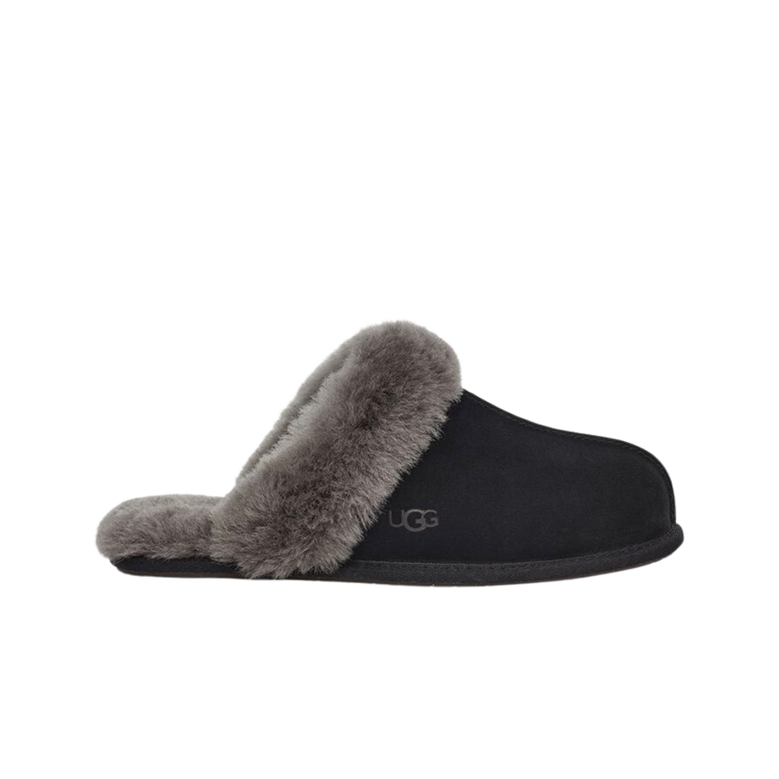 (W) 어그 스커페트 2 슬리퍼 블랙 그레이((W) UGG Scuffette II Slipper Black Grey)