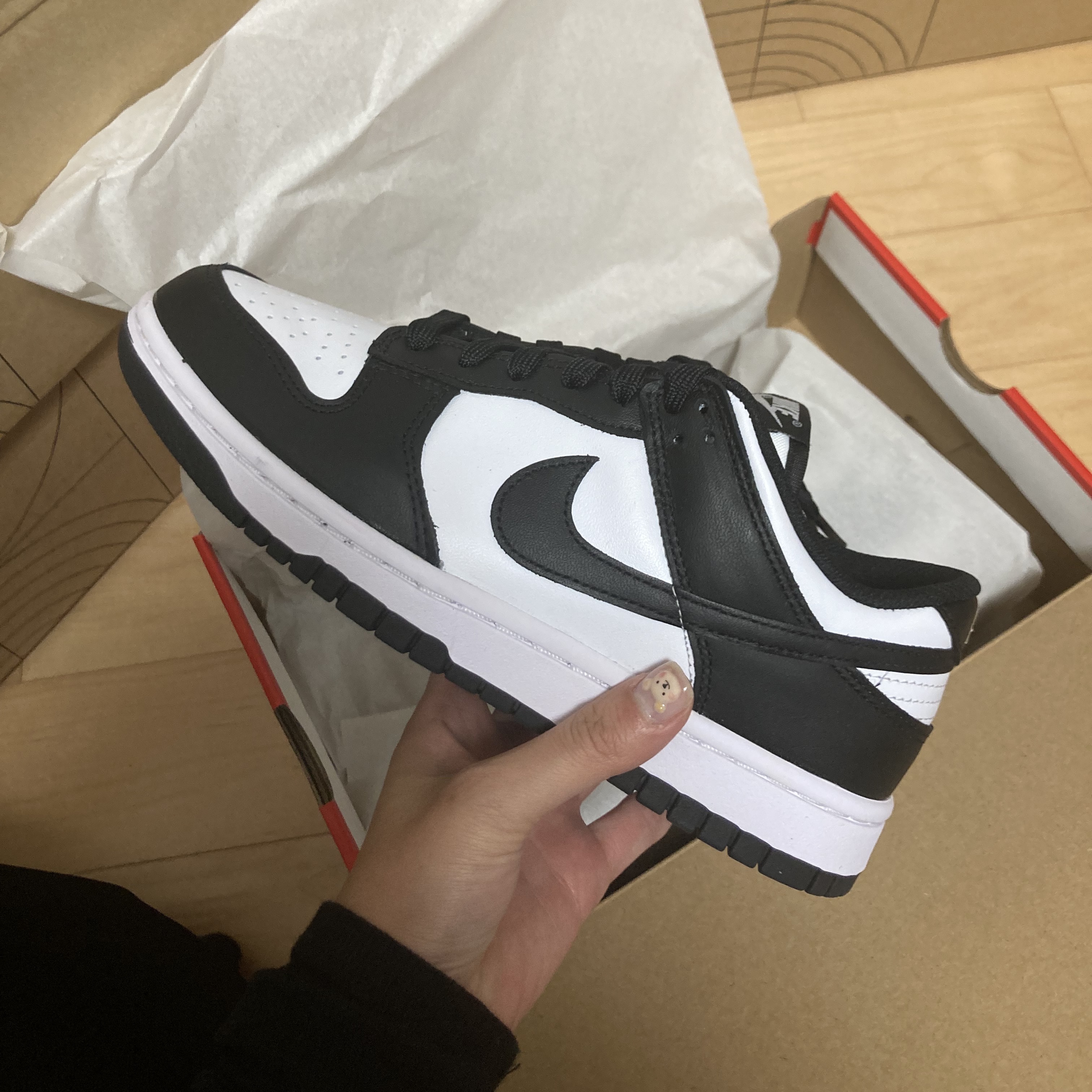 (GS) Nike Dunk Low Black 착용 스타일