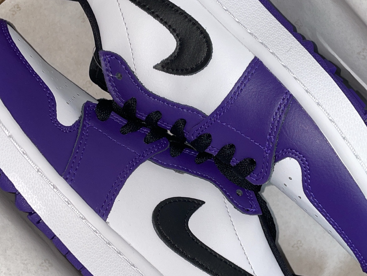 Jordan 1 Low Golf Court Purple 착용 스타일 - 3