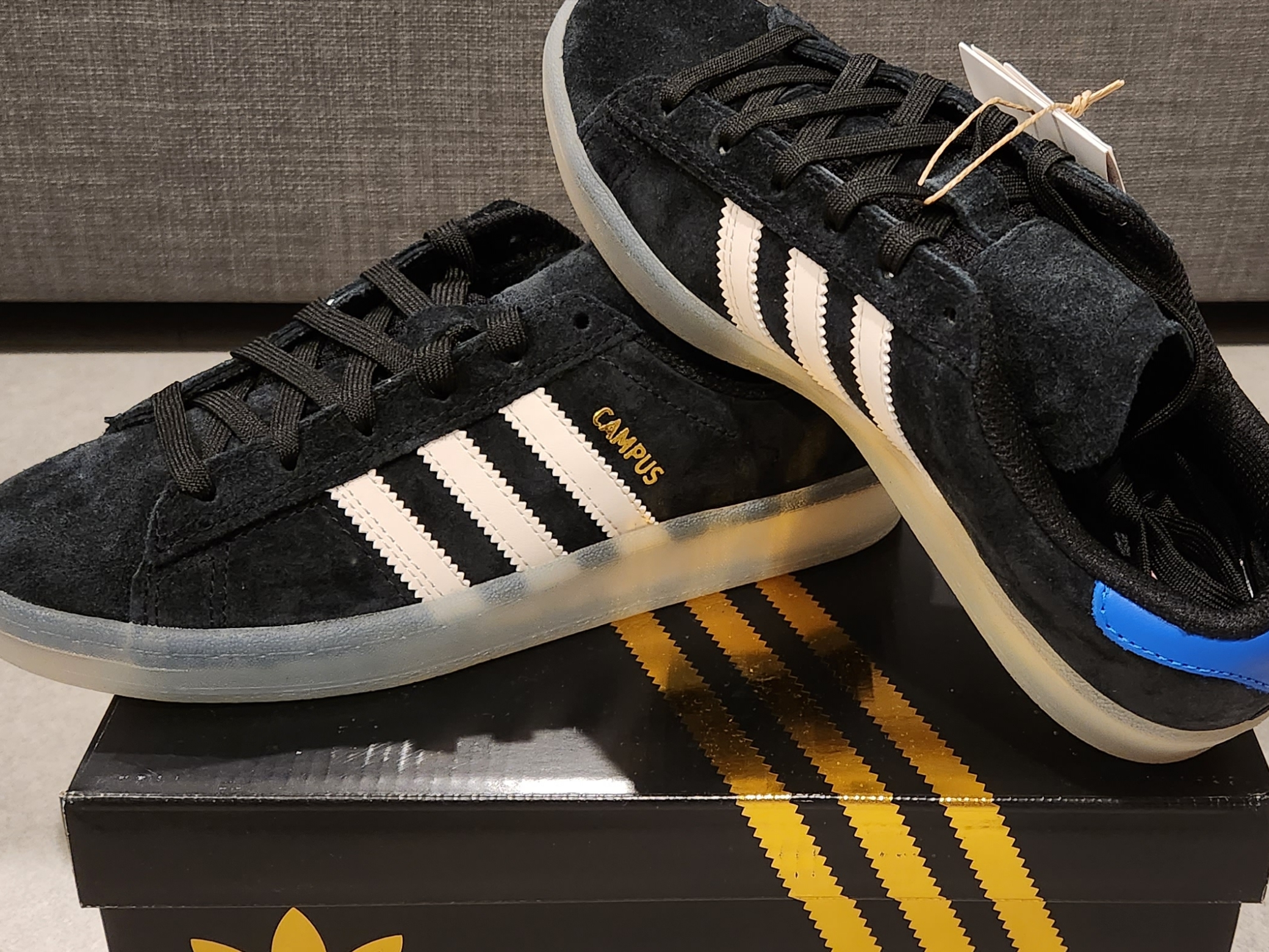 Adidas x Maxallure Skateboards Campus ADV Core Black Cloud White 착용 스타일 - 2